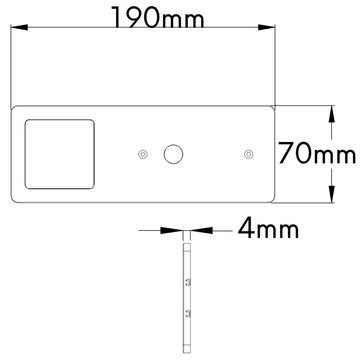 kalb LED Unterbauleuchte silber 5W - sehr flache Küchenleuchte mit Touch-Dimmfunktion, 1er Set warmweiss, warmweiss