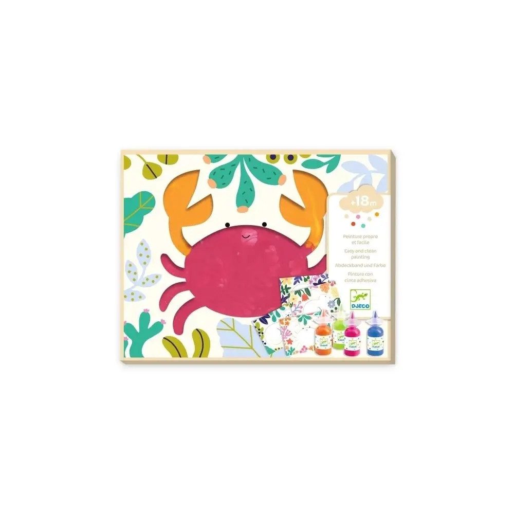 DJECO Buntstift Bastelpackung 18+: Fingerfarben