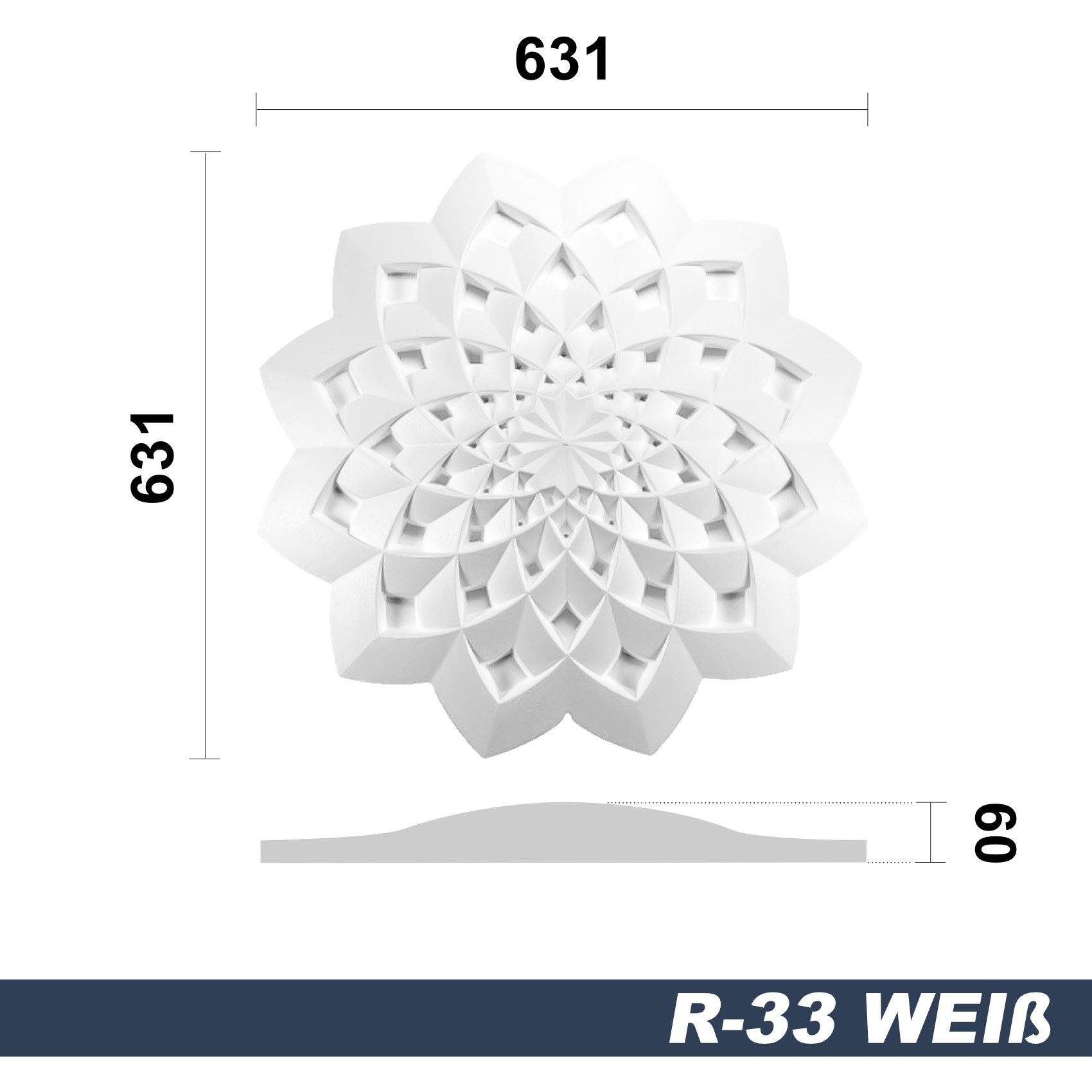 marbet design Wanddekoobjekt R-33 (Stuckrosette aus günstig online kaufen