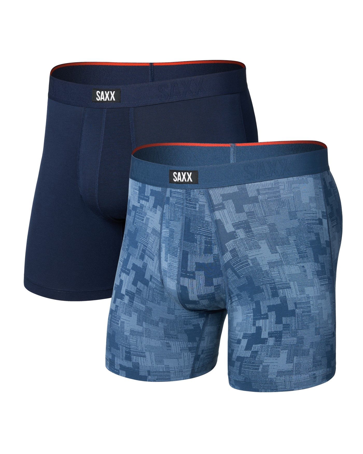 SAXX Boxershorts Vibe Xtra Soft Comfort Boxer Brief Fly dunkelblau/blau Herren