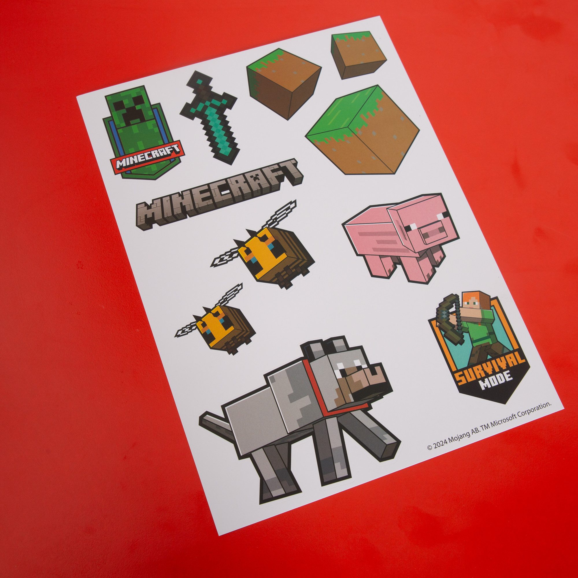 Minecraft Wandtattoo - Sticker Minecraft-Charakter, selbtklebende Vinylfolie, über 50 verschiedene Minecraft Motive - u.a. Alex, Steve, Creeper