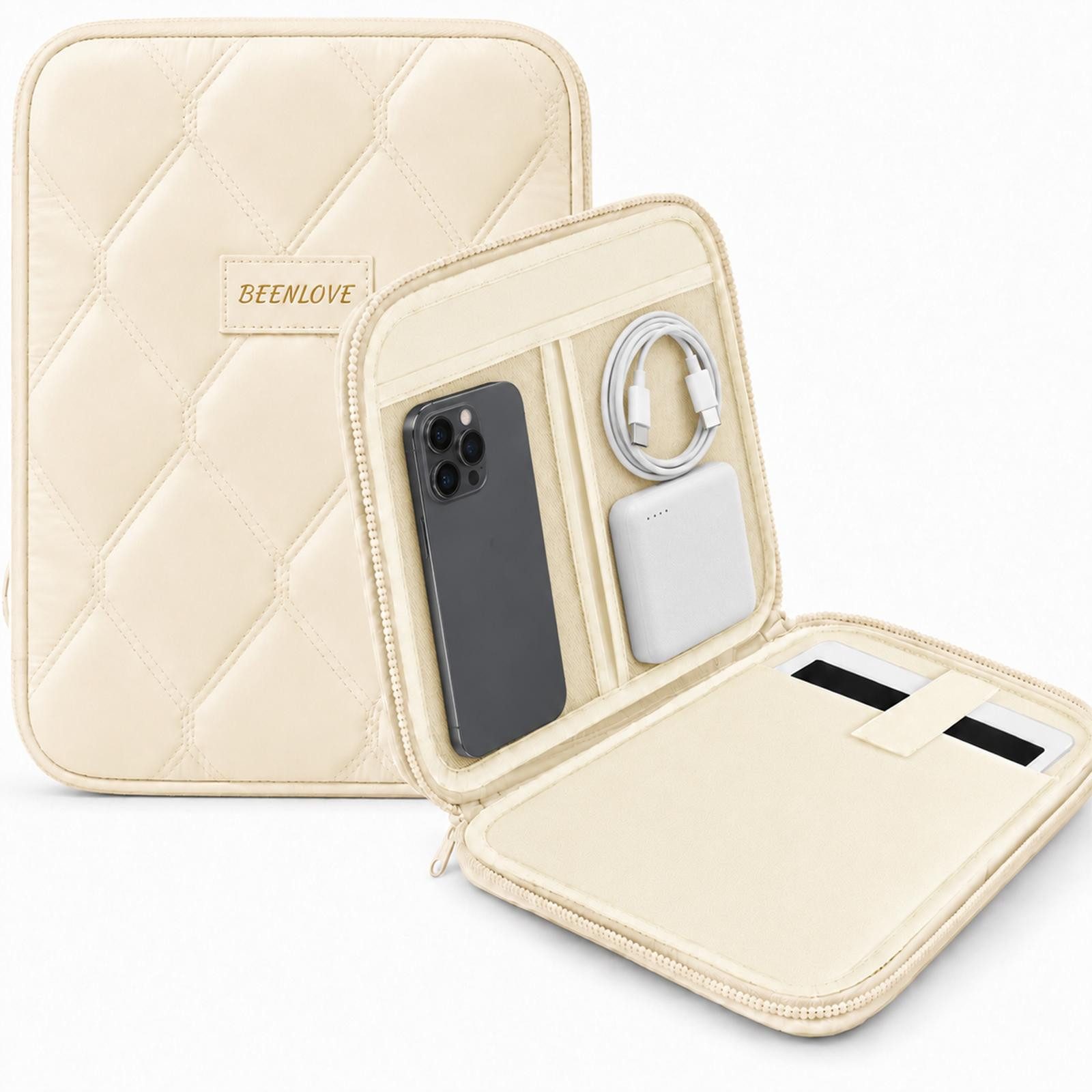 VERCO Tablet-Hülle Universal Organizer Sleeve bis 11 Zoll gepolstert 27,94 cm (11 Zoll), mit Trolley Schlaufe und Zubehörfach wasserabweisend gepolstert