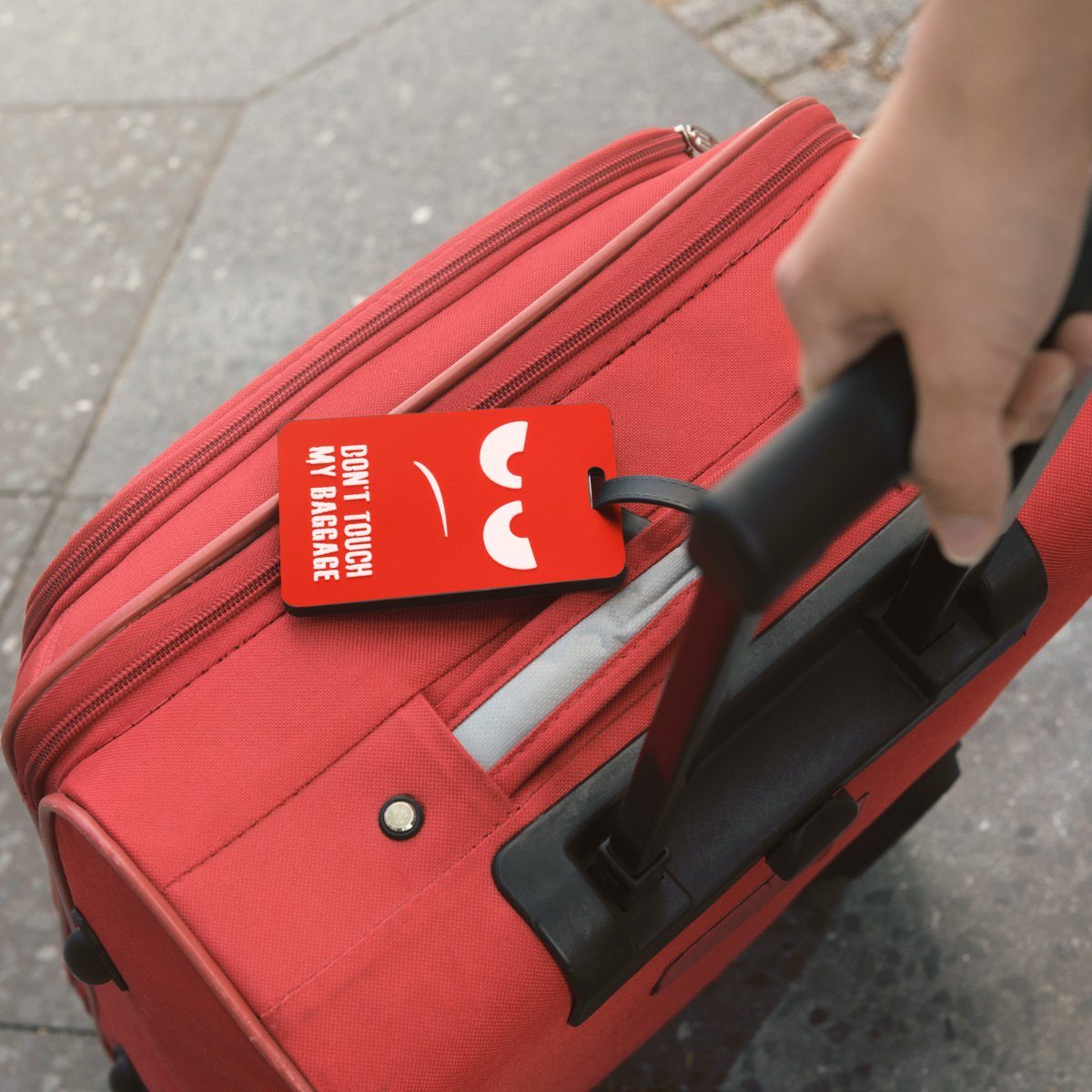 kwmobile Kofferhülle Kofferanhänger Adressanhänger Koffer Tag, Namensschild Schulranzen Gepäck Anhänger - Reise Gepäckanhänger