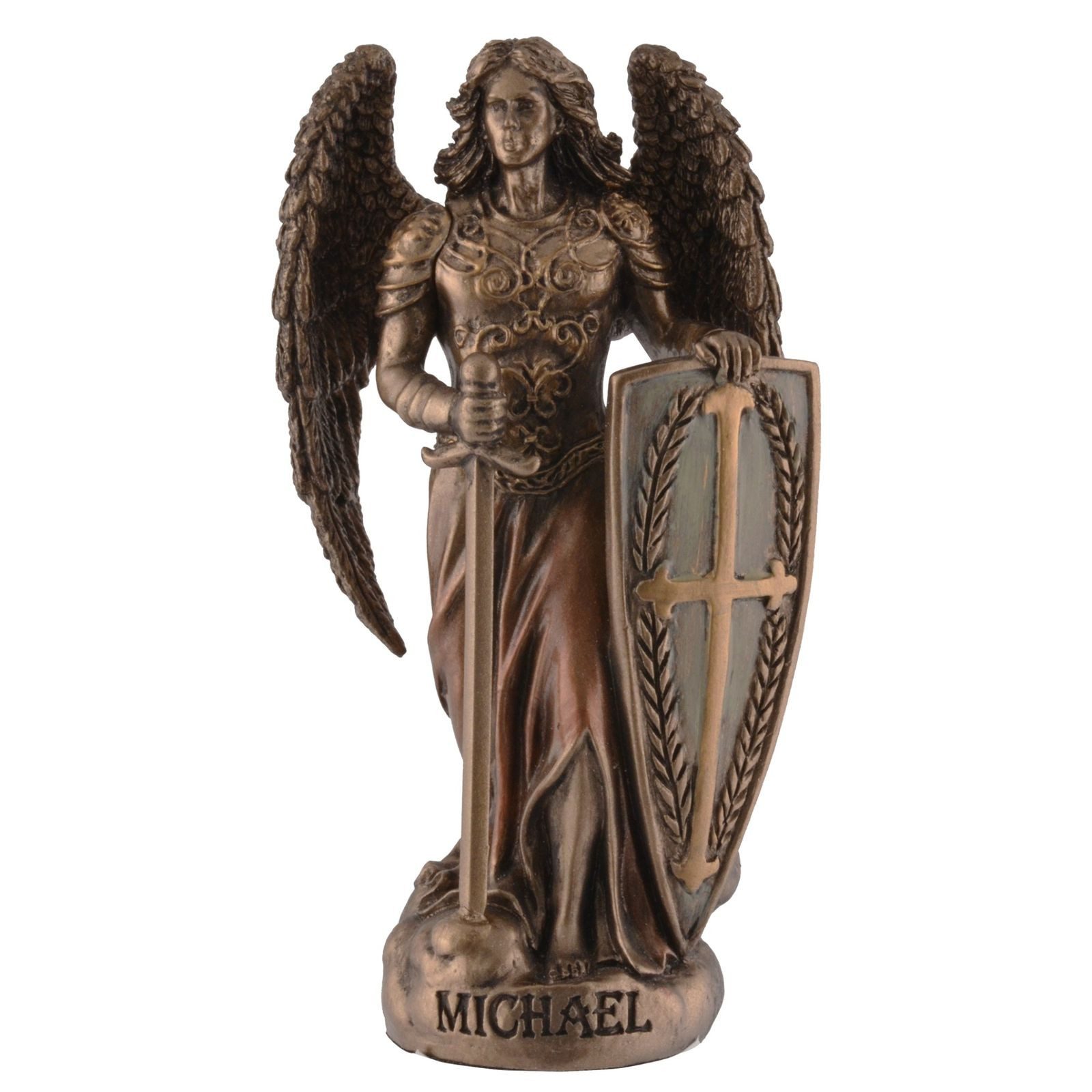 Vogler Dekofigur Erzengel Michael Figur Miniatur Engel Statue von Veronese 9 cm