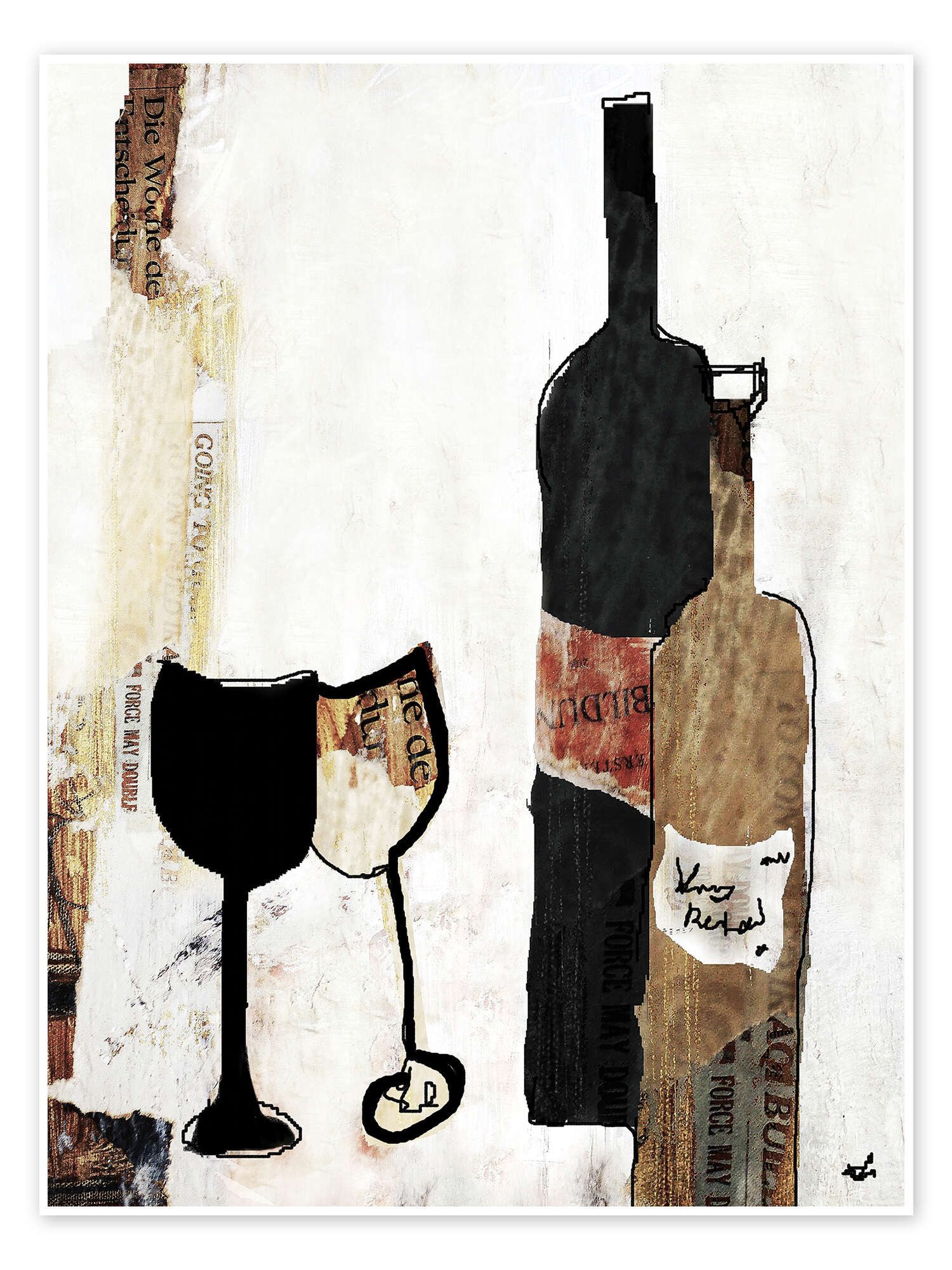 Posterlounge Wandbild Vino, Christin Lamade, erhältlich als Poster, Leinwandbild, Wandsticker oder Acrylglasbild