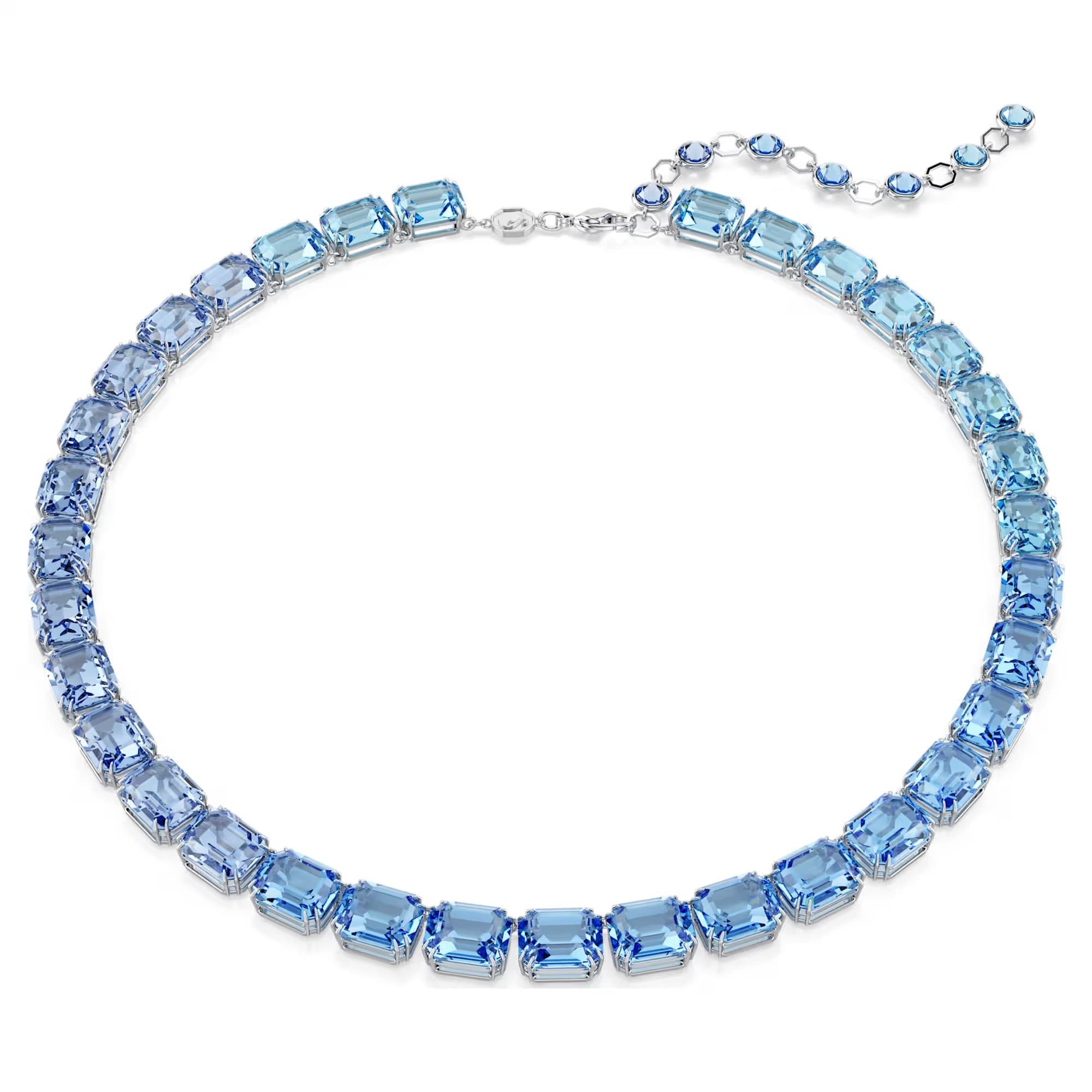 Swarovski Kristallanhänger Swarovski Collier Millenia 5694136 Oktagon Schliff, Farbverlauf, Blau (1-tlg)