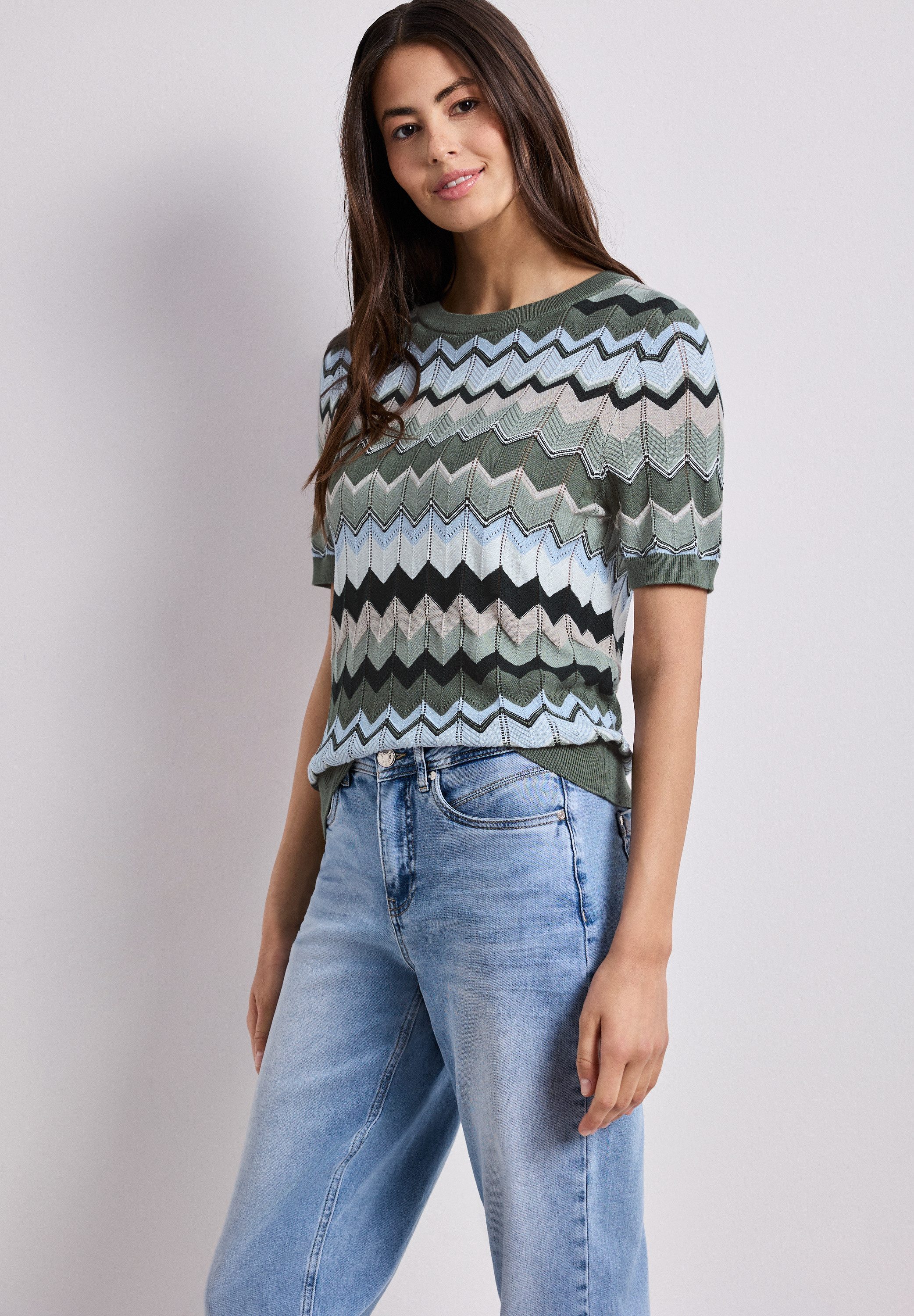 STREET ONE Strickpullover luftige Strickqualität, regular Fit
