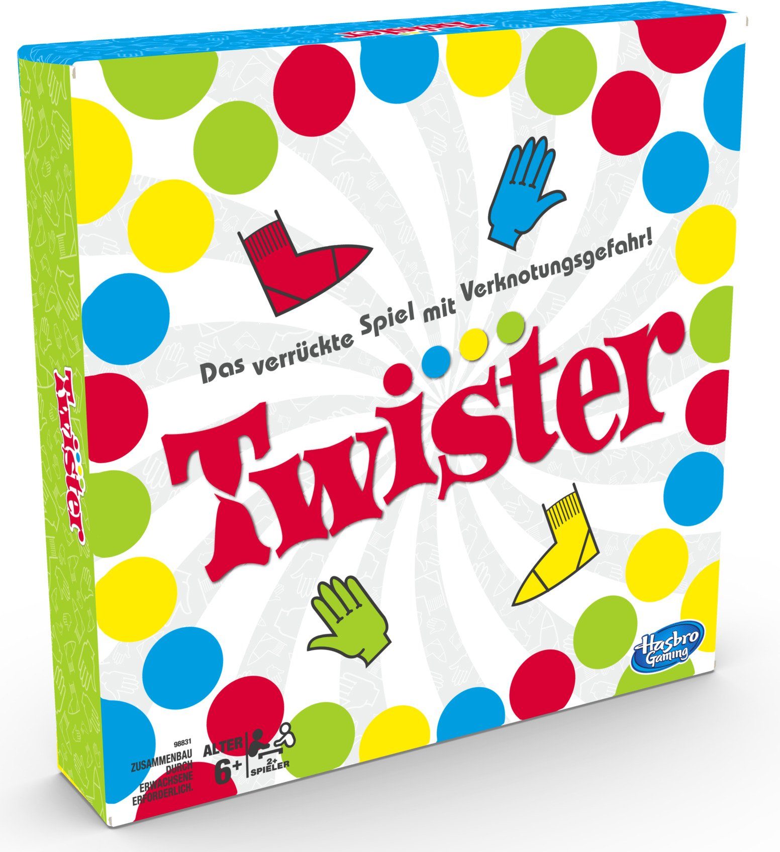in Hasbro Twister, verrückte Spiel; Spiel, das Made Europe