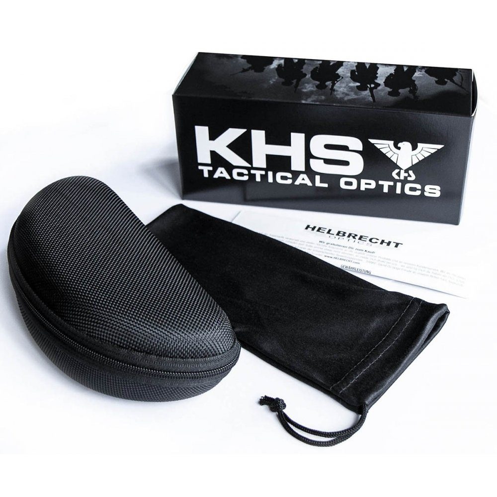 KHS Sonnenbrille Armee Sportbrille, klar (Set, Sonnenbrille inkl. Etui) beidseitige Anti-Fog-Beschichtung