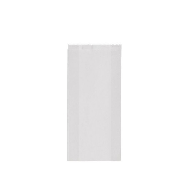 wisefood Einkaufsbeutel Papier Bäckertüte - weiß 14 x 6 x 32 cm