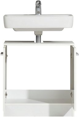 Saphir Badmöbel-Set Quickset 335 6-teilig, Waschbeckenunterschrank mit LED-Spiegelschrank, (6-St), Hochschränke, Unterschrank, Hängeschrank, inkl. Türdämpfer, 13 Türen