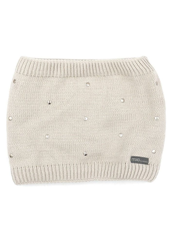 MAXIMO Loop, Stricktube mit Glitzersteinen, bequem, wärmend, basic