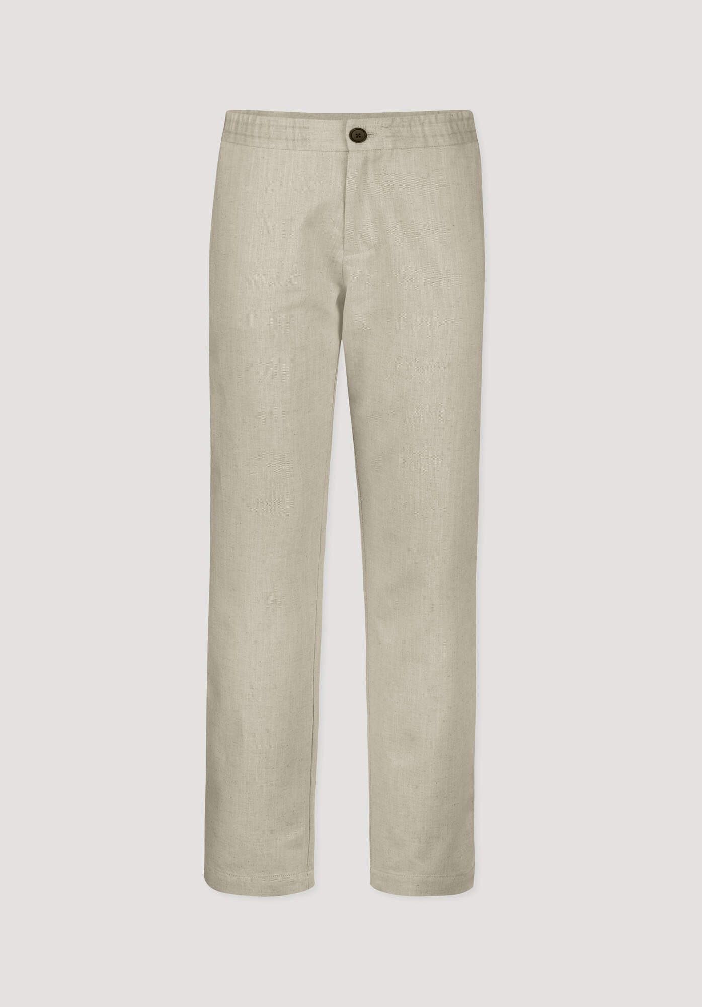 Hessnatur Stoffhose aus Bio-Baumwolle mit Leinen (1-tlg)