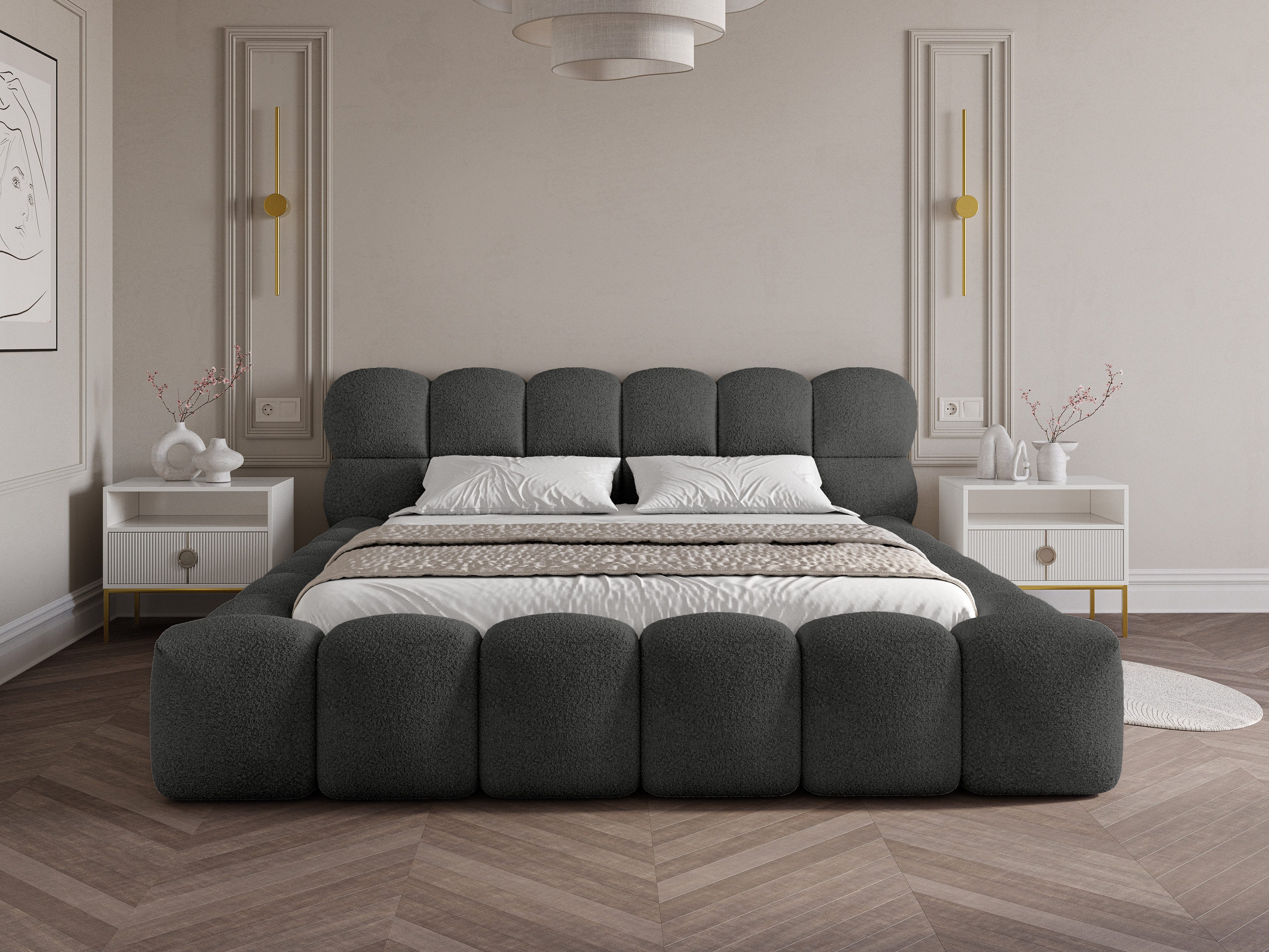 wonello Polsterbett Mira 1 (das Original), Bett mit Bettkasten und Lattenro günstig online kaufen