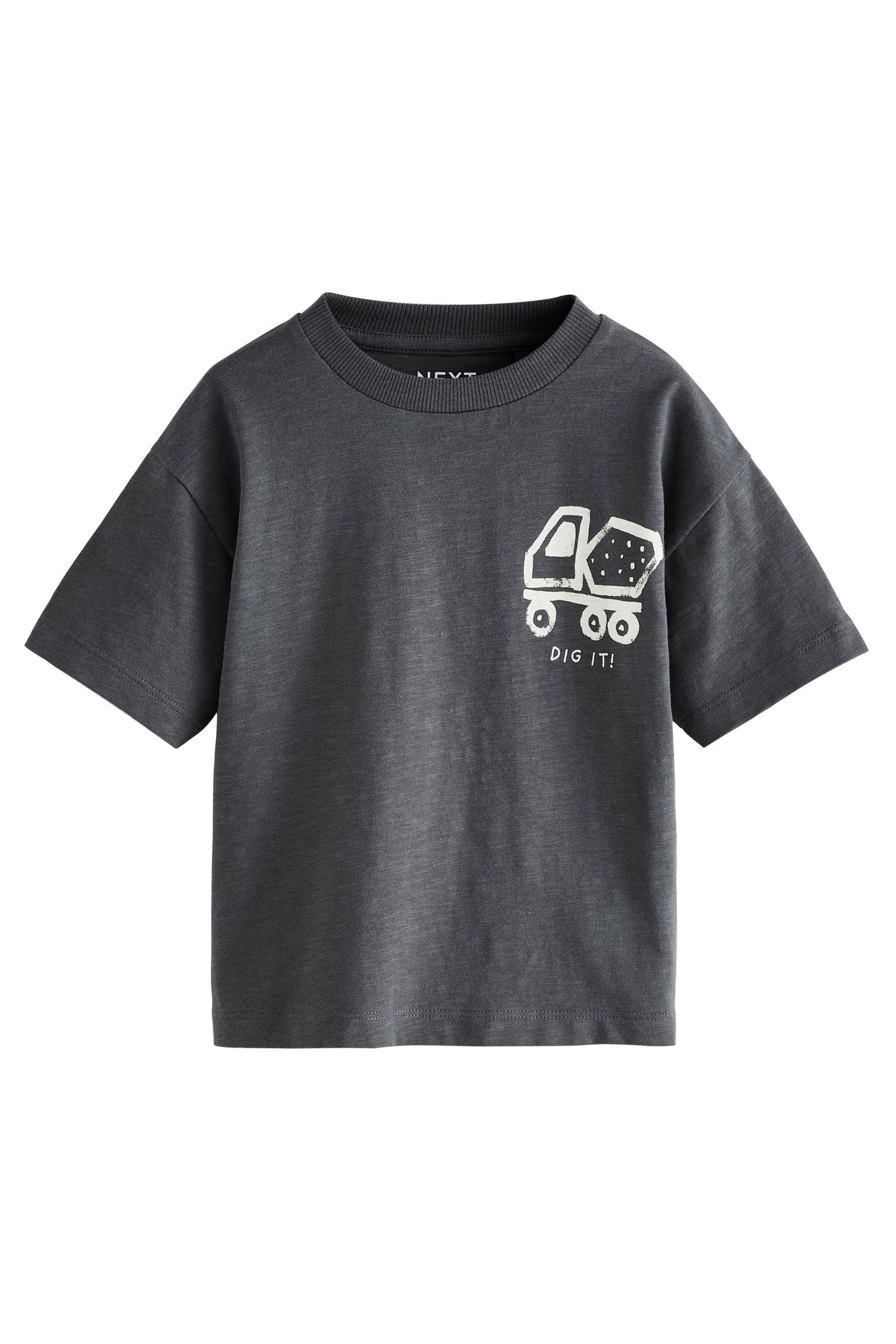 Next Langarmshirt Kurzarm-T-Shirts mit Grafik-Print im 3er-Pack (3-tlg)