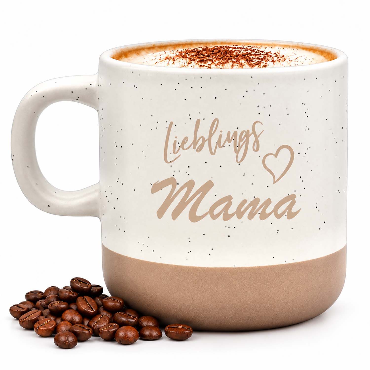 Camolo Tasse Kaffeetasse Lieblings Mama aus Steingut - 360 ml Geschenk, Keramik