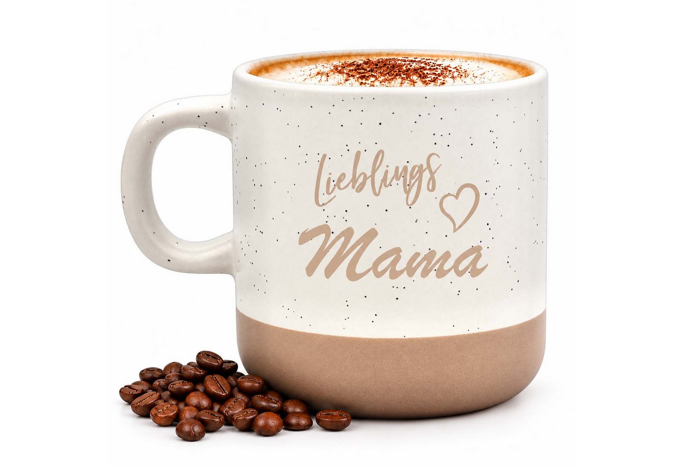 Camolo Tasse Kaffeetasse Lieblings Mama aus Steingut - 360 ml Geschenk, Keramik