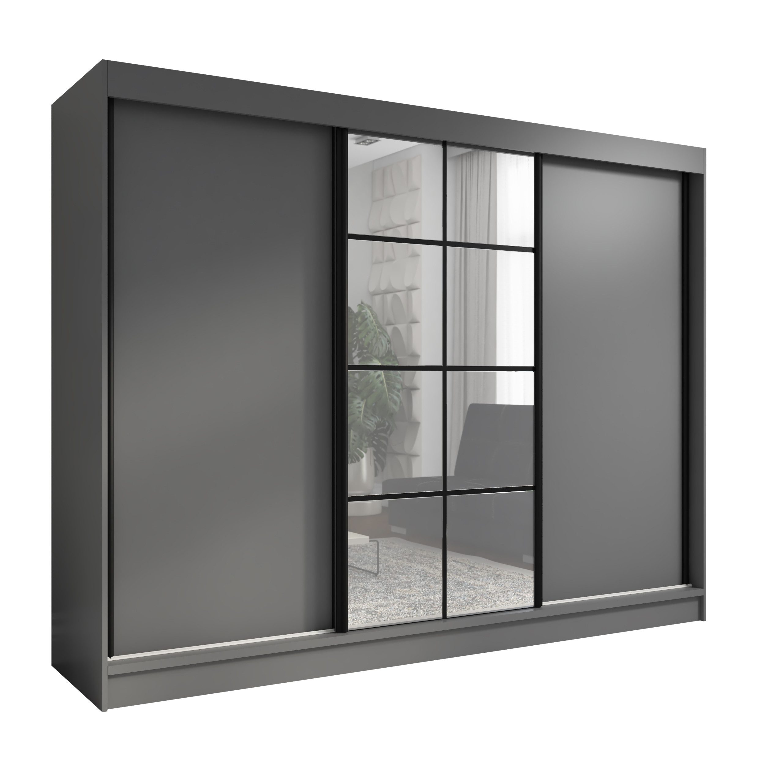 A&J MöbelLand GmbH Schiebetürenschrank ORAV 3-türiger Kleiderschrank mit Sp günstig online kaufen