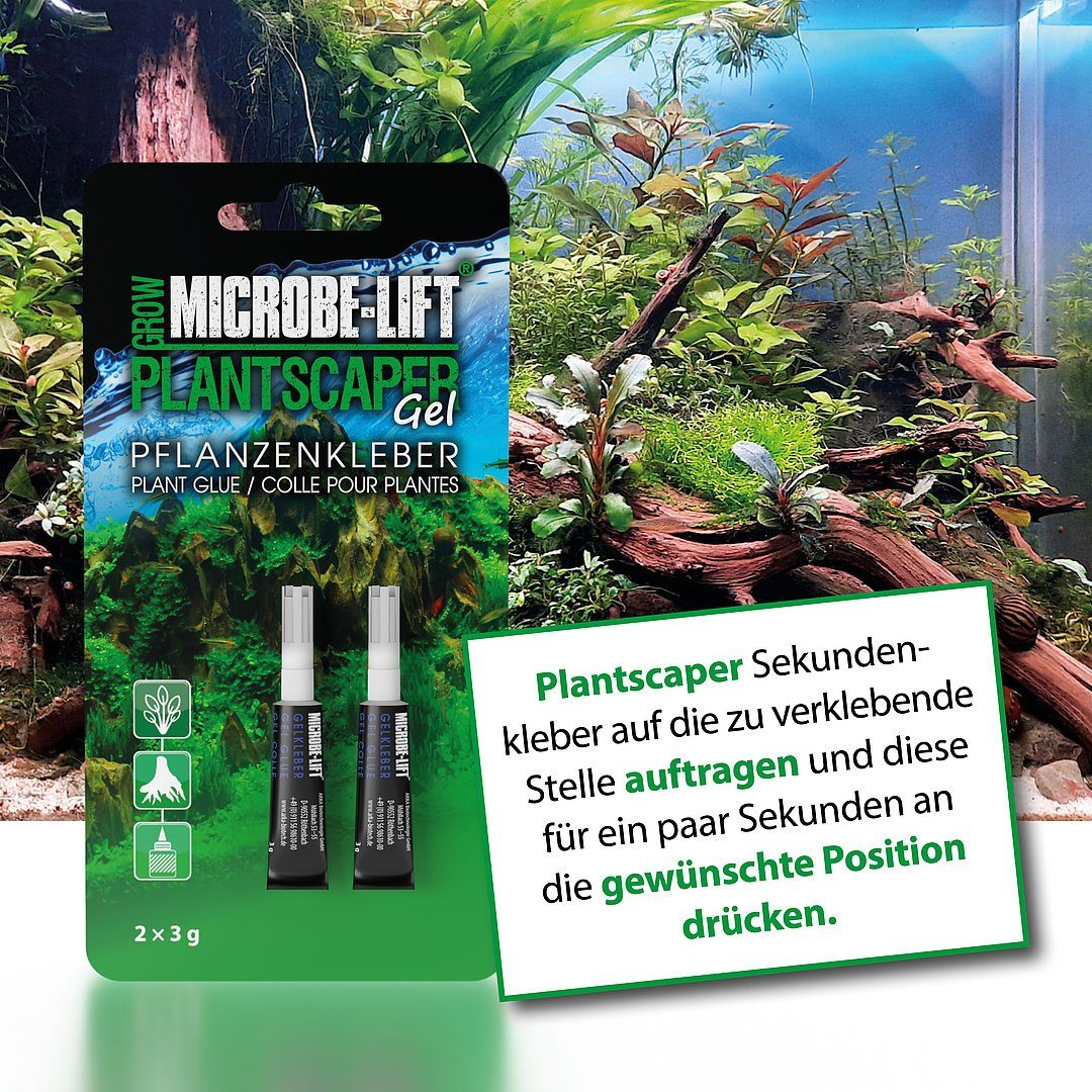 ARKA Biotechnologie GmbH Aquariendeko Microbe-Lift Plantscaper Gel Pflanzenkleber 2 x 3 g Scaper
