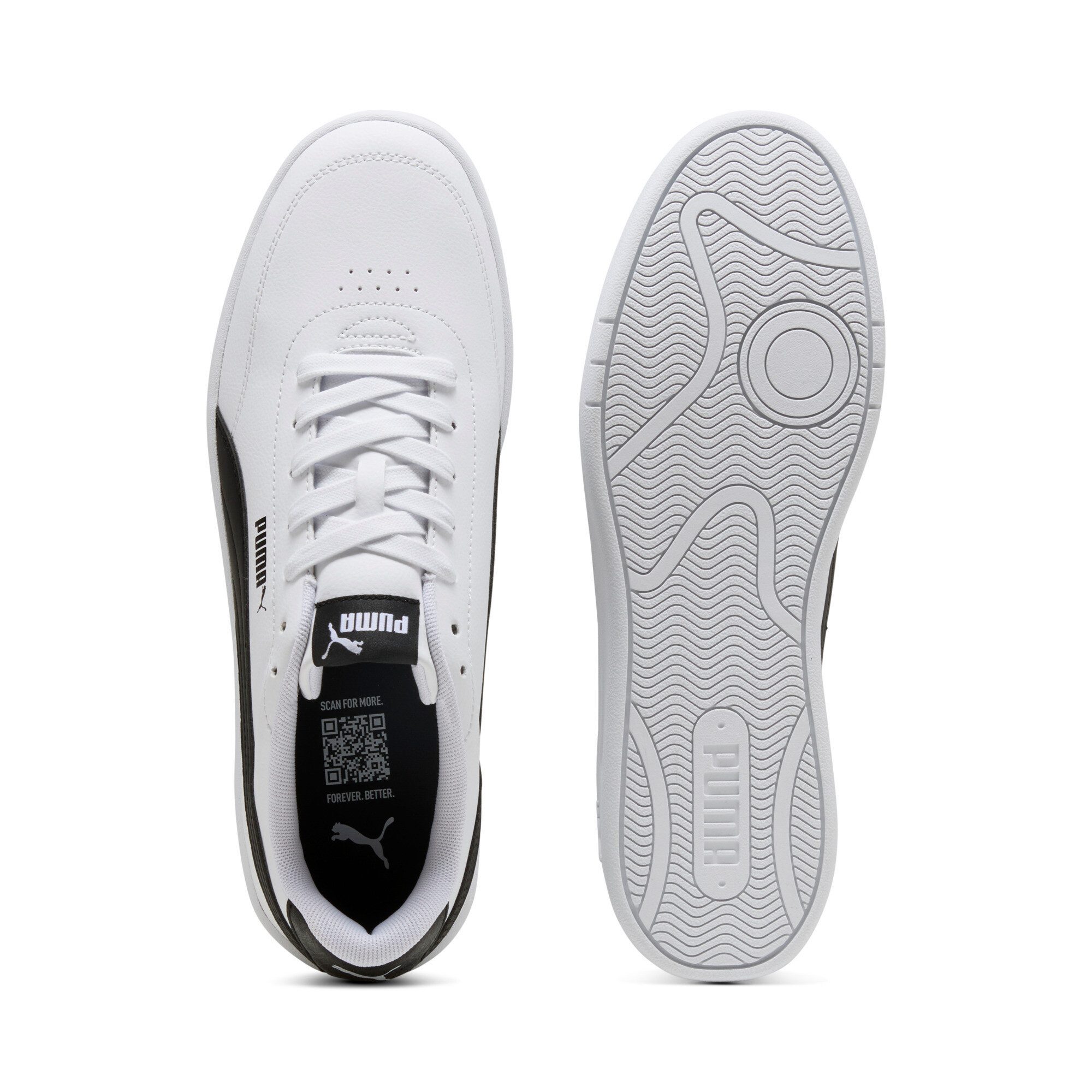 PUMA COURT CLASSIC CLEAN Sneaker mit SoftFoam+ Innensohle, mit Synthetik-Obermaterial, mit Schnürung – Bild 4 von 5