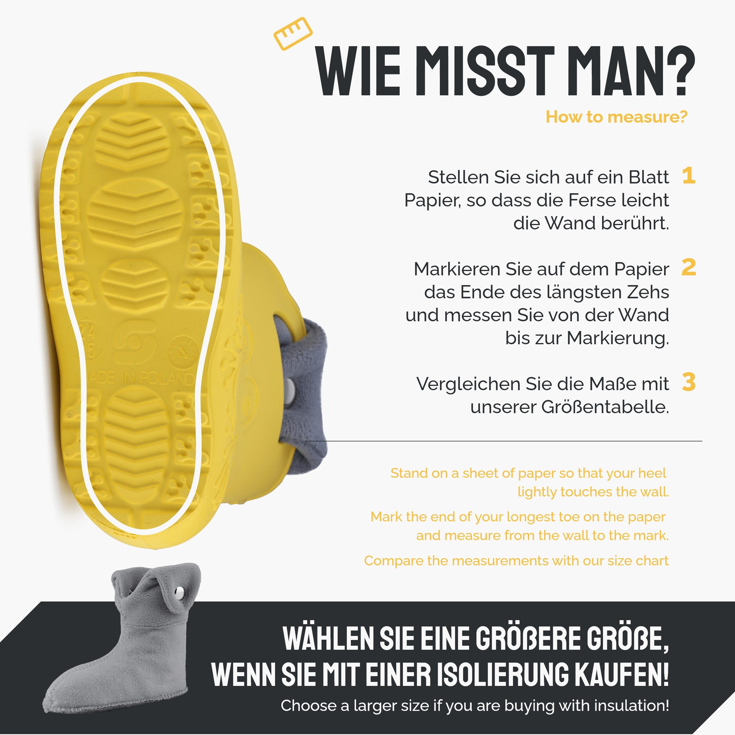 Ladeheid EVA Regenschuhe mit herausnehmbares Innenfutter LA-CA-04 Gummistiefel Kinder gefüttert und federleicht – Bild 2 von 5