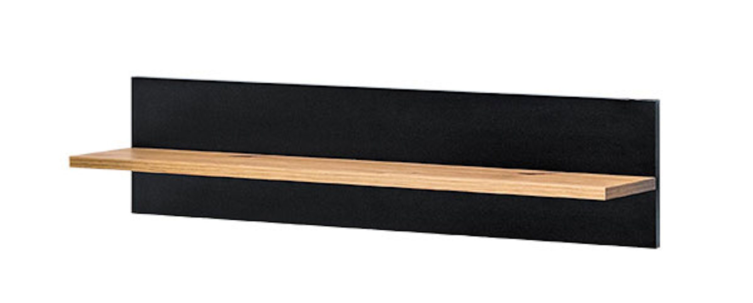 Feldmann-Wohnen Wandregal Lamelix, 1-tlg., 80x20x20cm schwarz Artisan Eiche