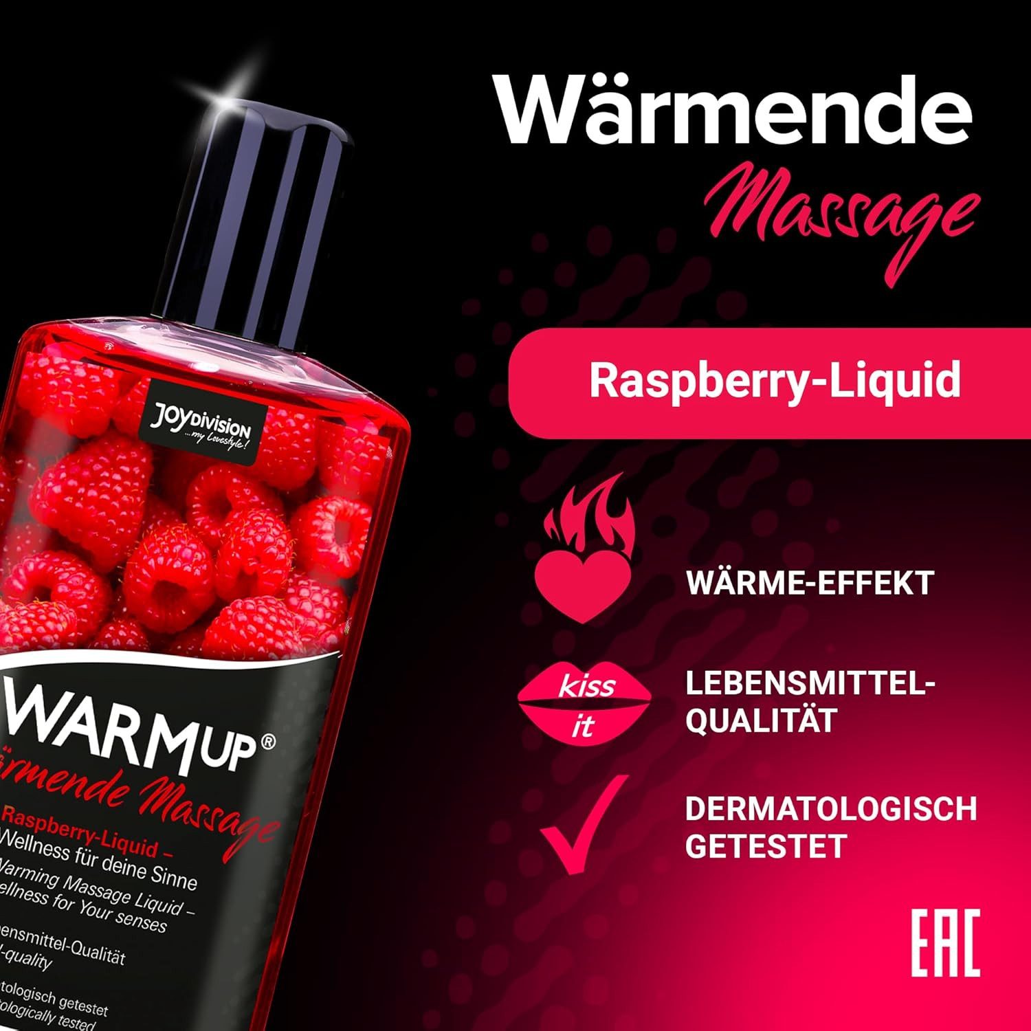 JOYDIVISION Massageöl WARMup, das ölfreie Massageliquid, Fett-und ölfreies Liquid, wie ein Massageöl
