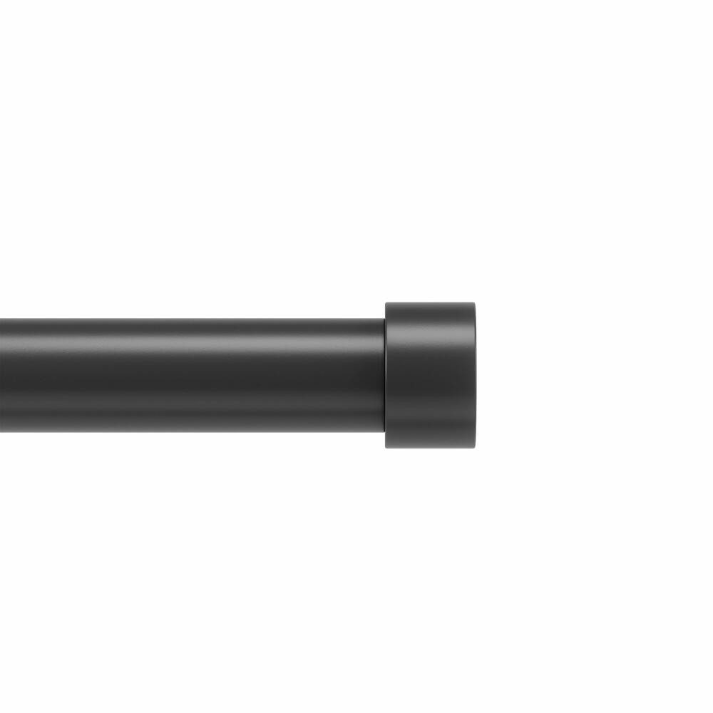 Umbra Gardinenstange Cappa Schwarz Matt 168 - 305 cm, ausziehbar, Stahl, Kunststoff