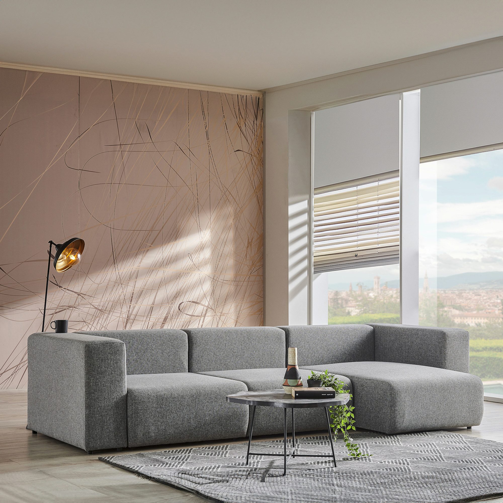 en.casa Sofa, 3 Teile, »Suldal« 3-Sitzer günstig online kaufen