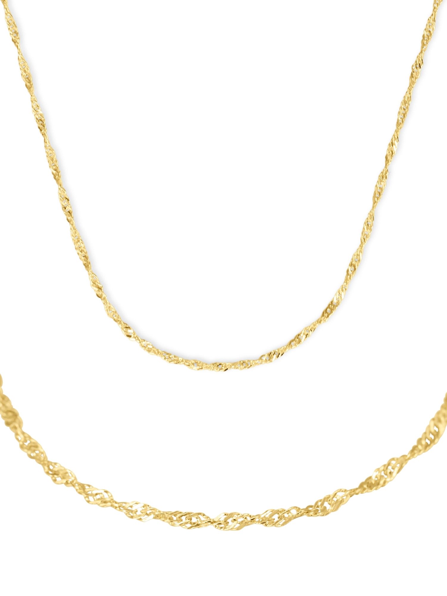 Antares Gold Goldkette Elegante 14K 585er Twist Goldkette, 45cm-50cm-60cm