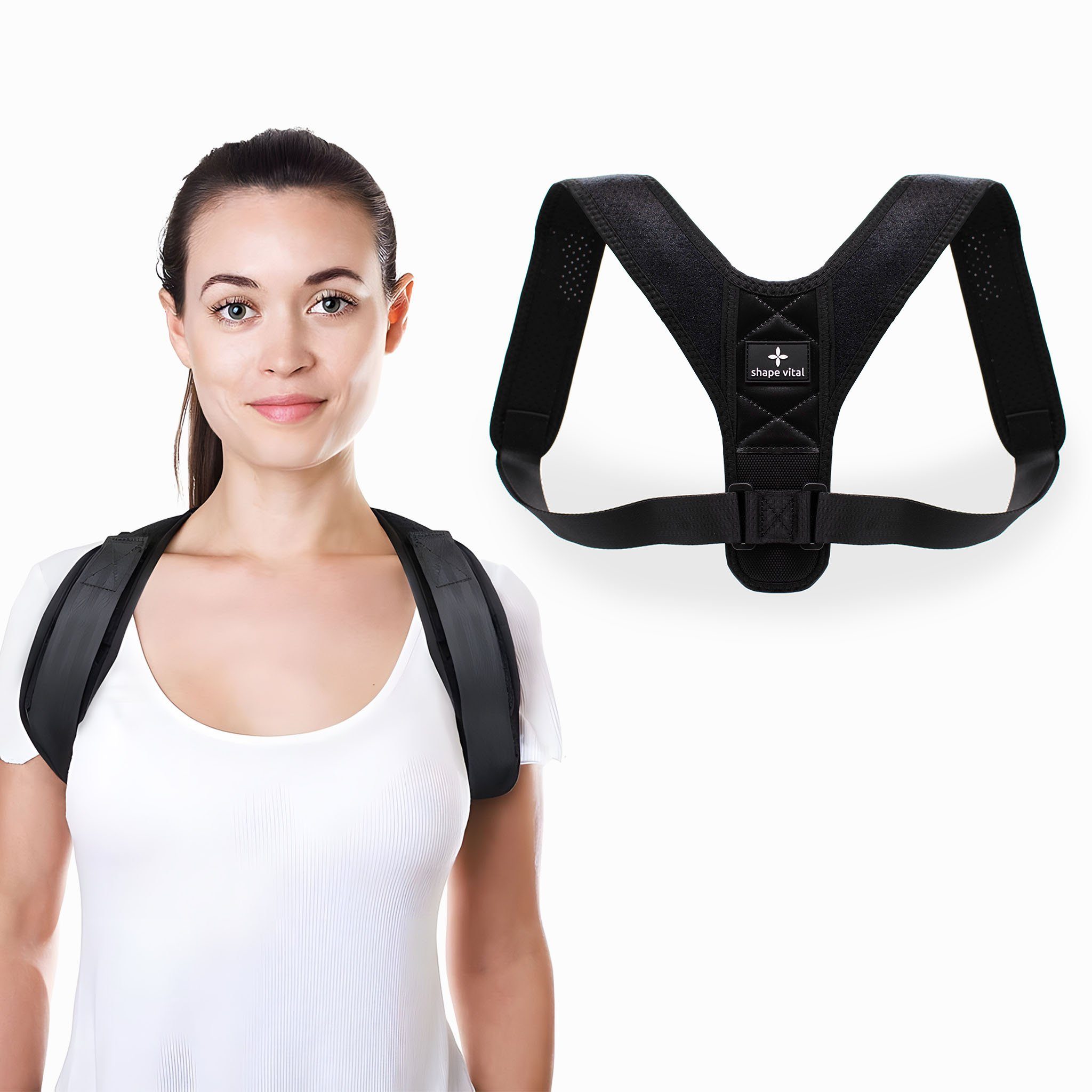shapevital.de Rückenbandage Haltungsgurt Vital-Pro - Haltungstrainer für eine aufrechte Haltung