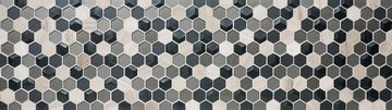 Mosani Mosaikfliesen Naturstein Glasmosaik Mosaikfliesen Hexagonal anthrazit hellgrau