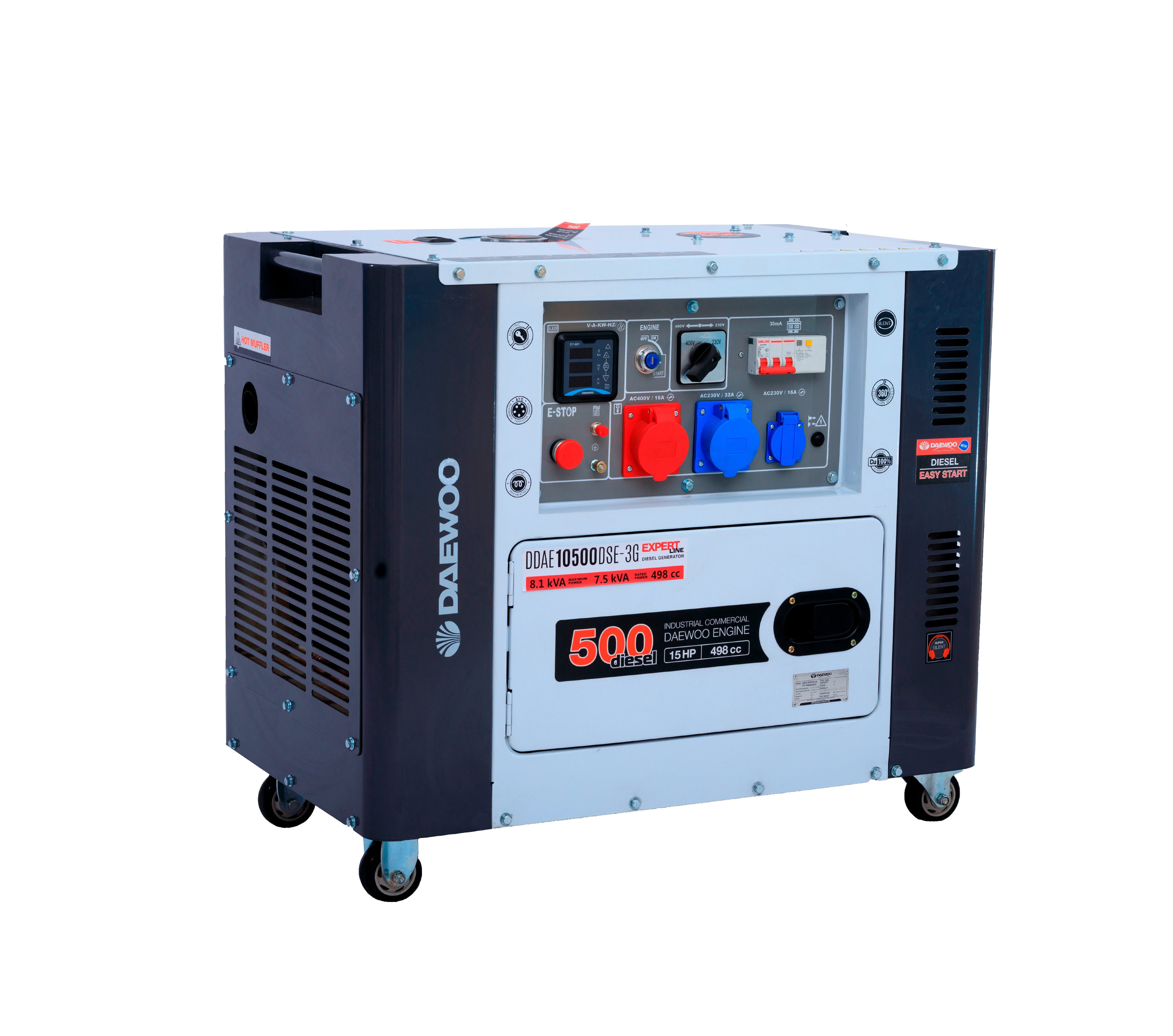 Daewoo Power Products Stromerzeuger Diesel Notstromaggregat DDAE10500DSE-3G, 11,03 in kW