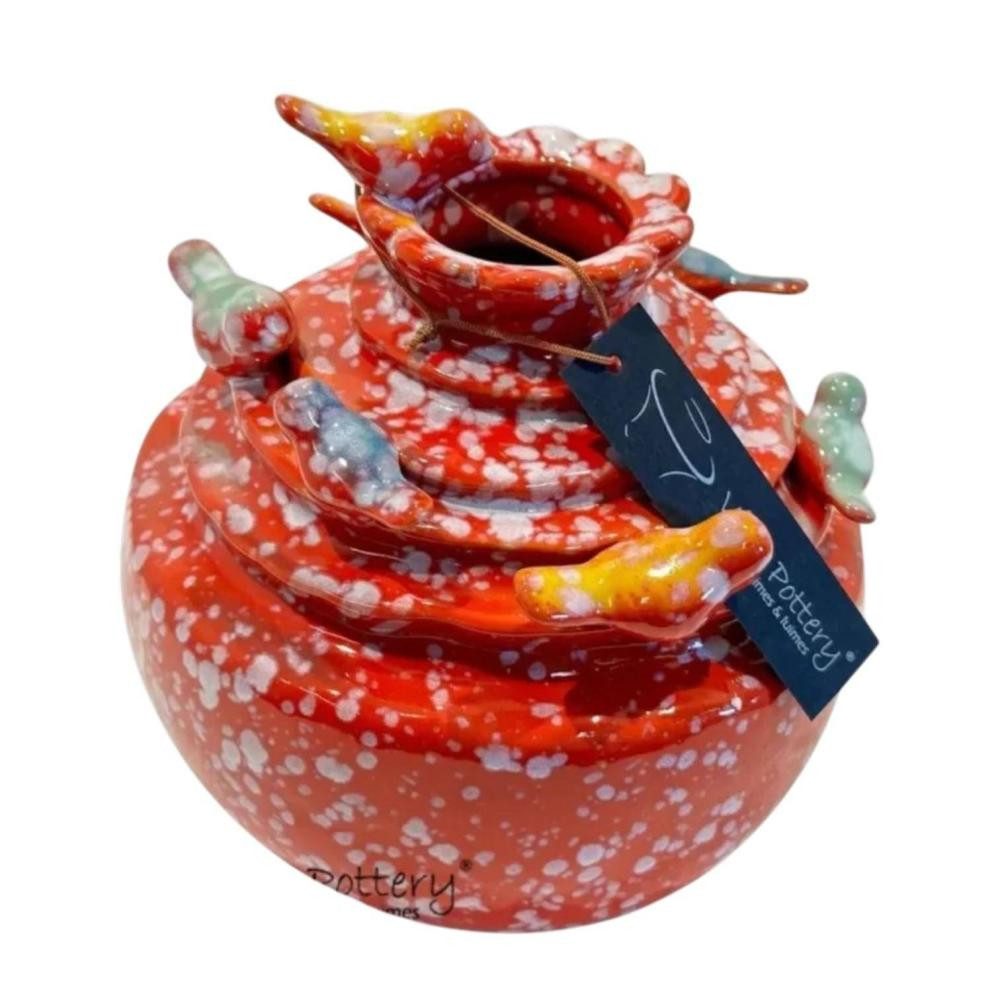 Villa Pottery by luimes & luimes Dekovase Lovely Birds 17,4 cm von Luimes & Luimes
