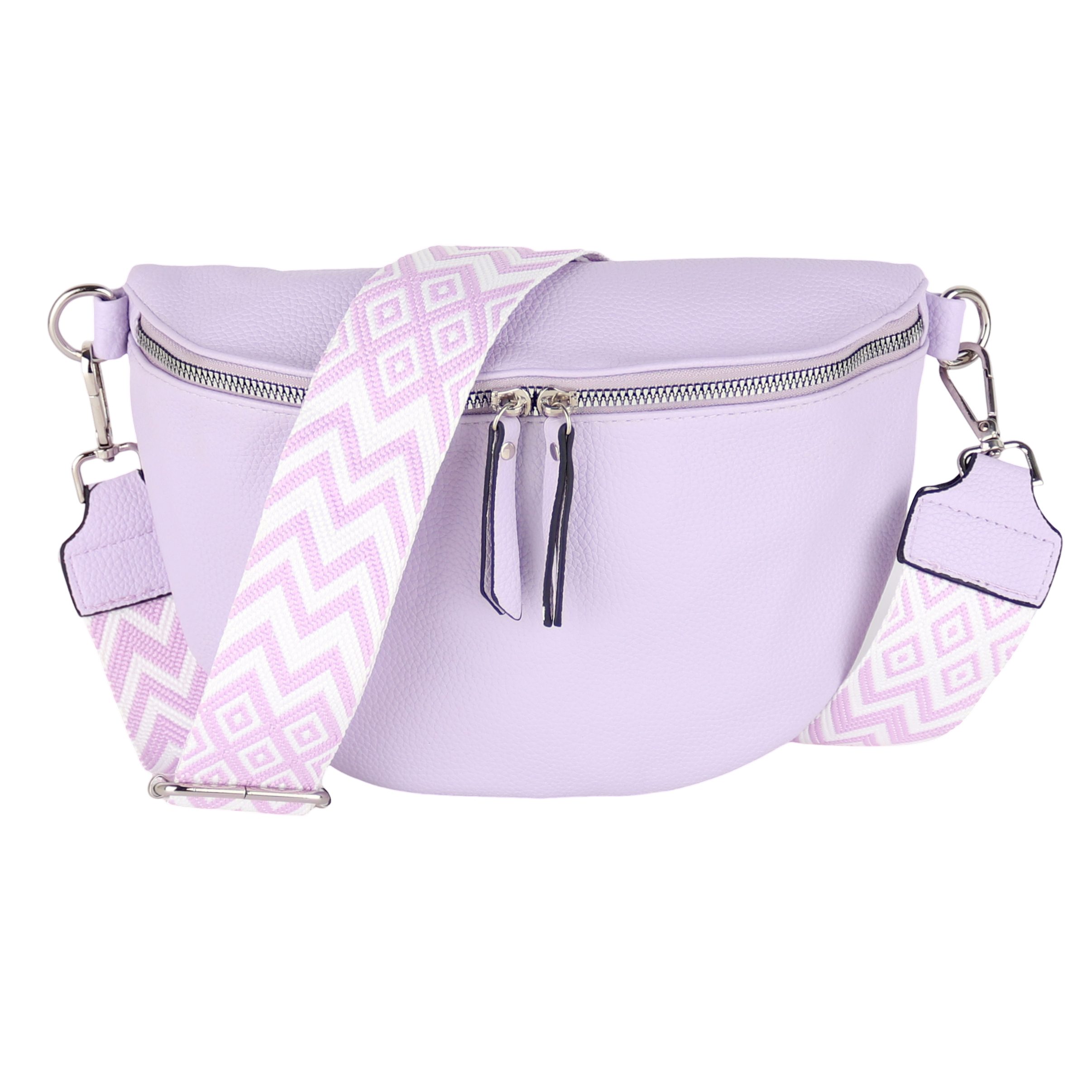 MIRROSI Bauchtasche Damen Taschen, Umhängetasche, Brusttasche, 26x18x9cm Veganes Leder (Schultertasche für jeden Anlass), Crossbody Bag, Bohemian gemusterten& verstellbaren Schulterriemen