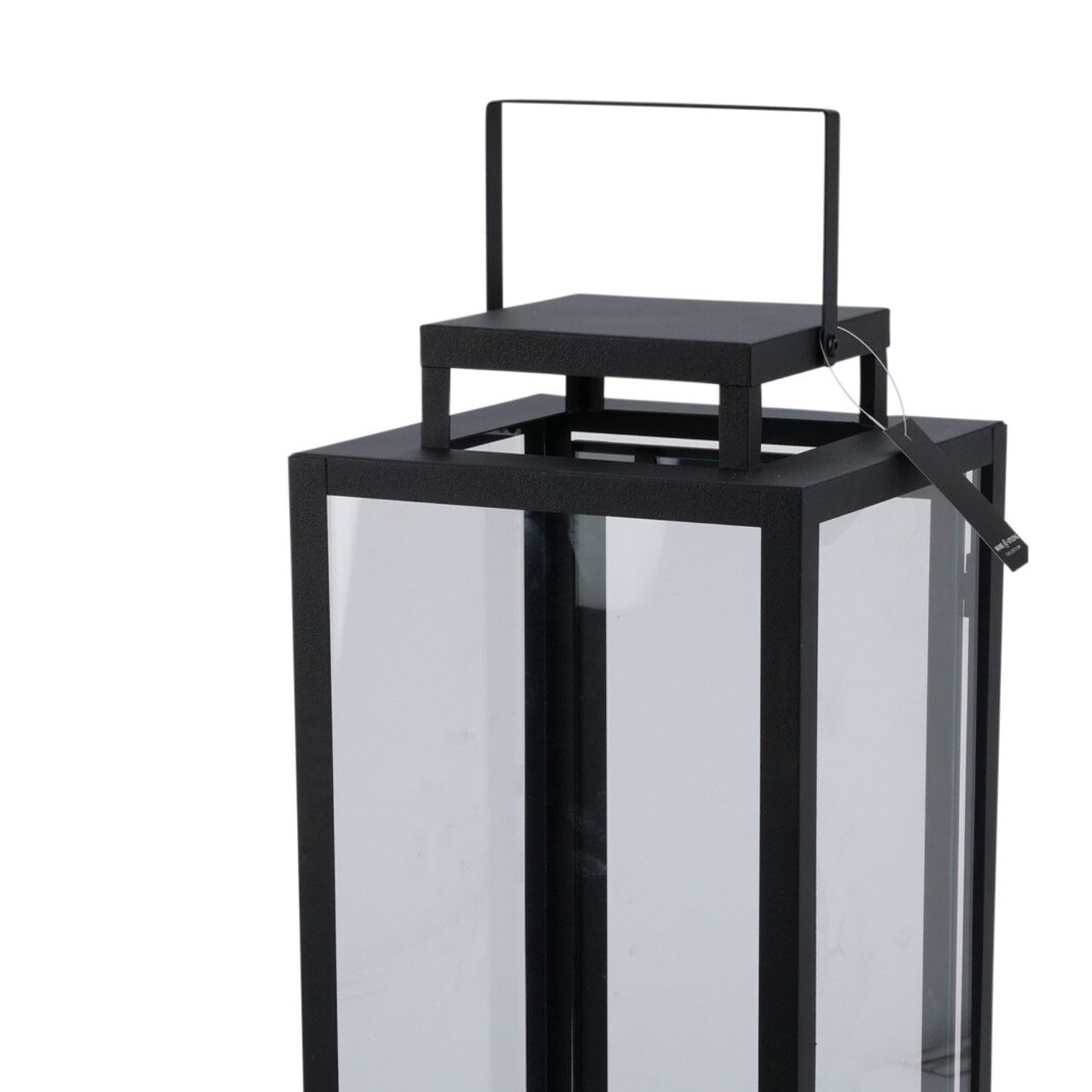 Mojawo Laterne 2tlg Metall Laternen Set Schwarz Gartenlaterne Windlicht H50/40cm