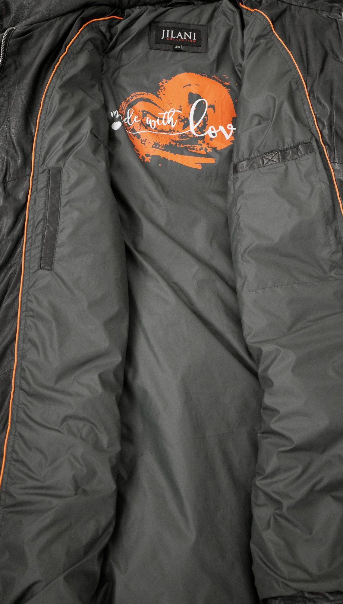 Jilani Lederjacke Sorel Jilani - Damen Ledermantel Steppmantel Lammnappa schwarz