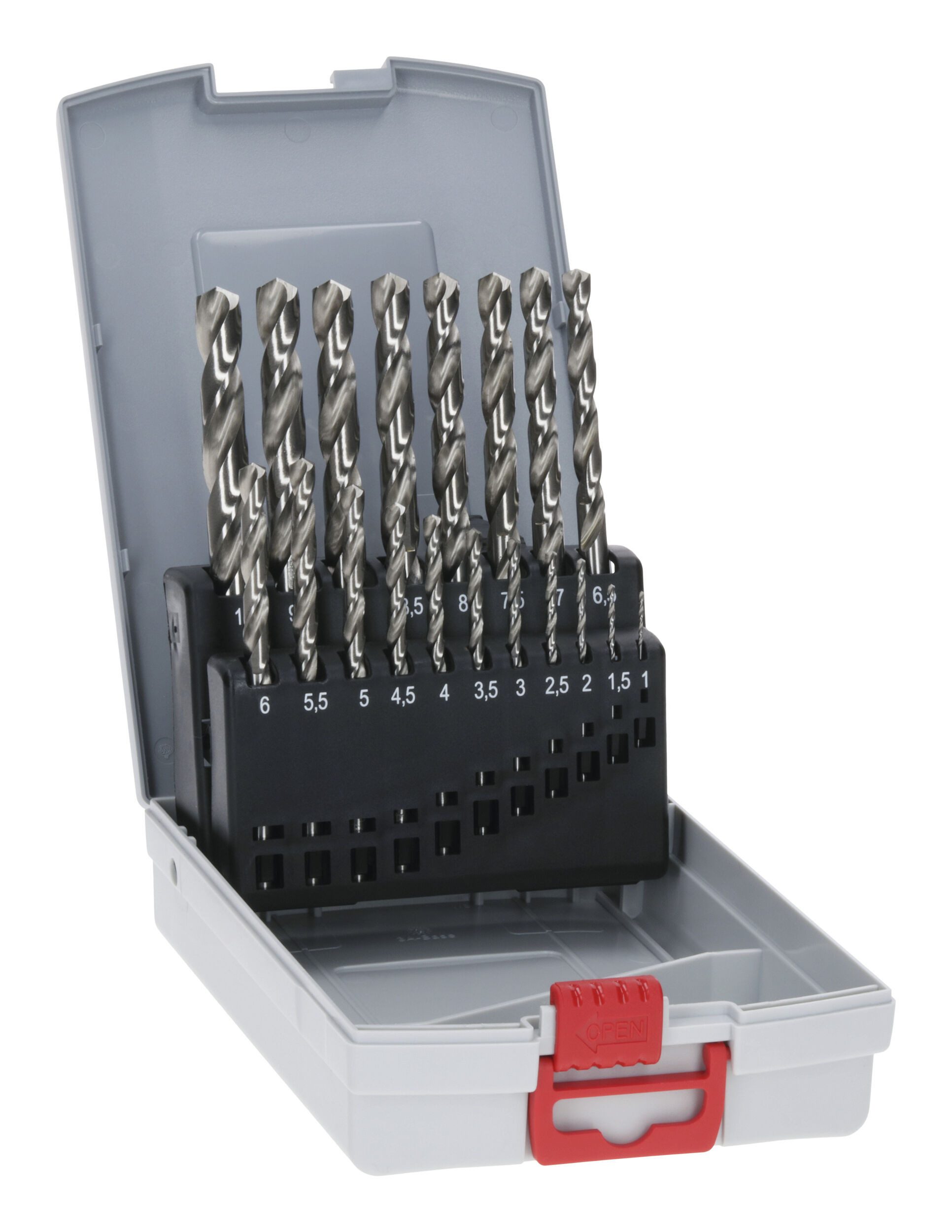 BOSCH Metallbohrer Pro Metal, (19 Teile), Metal HSS-G Set - 1 - 10 mm, 19-teilig