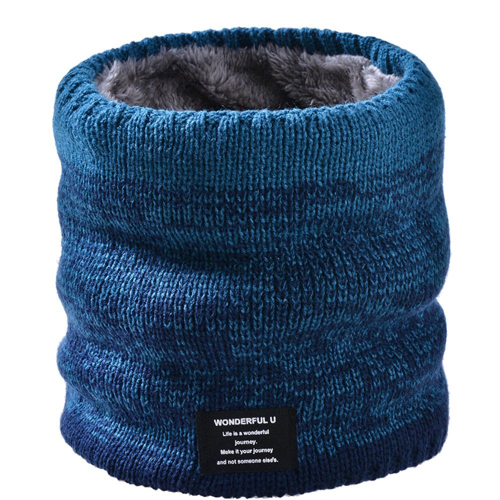 Modeschal Fleece Schal Winter Loop Strickschal Schlauchschal