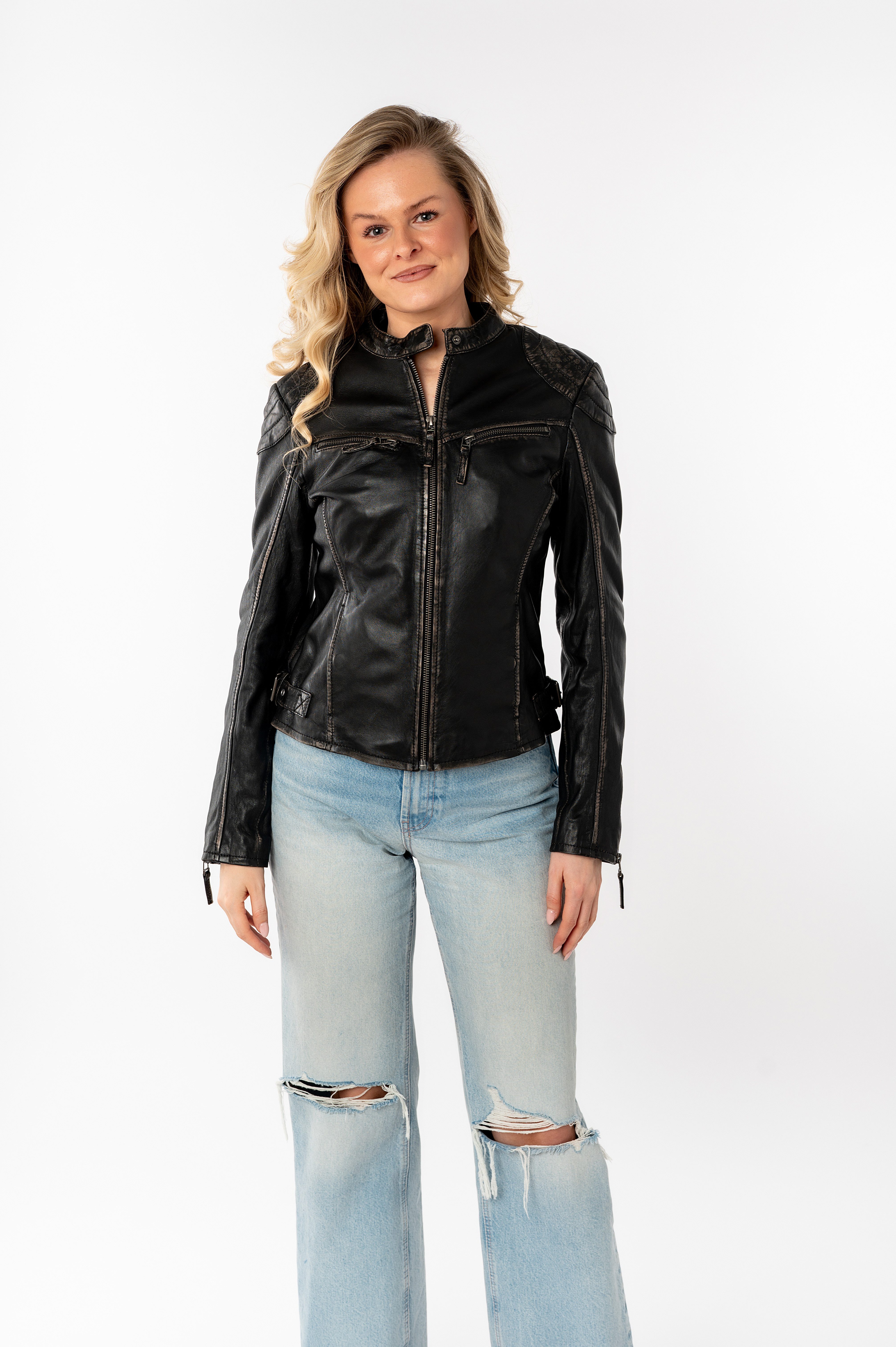 Mauritius Lederjacke DETTE in Used-Optik