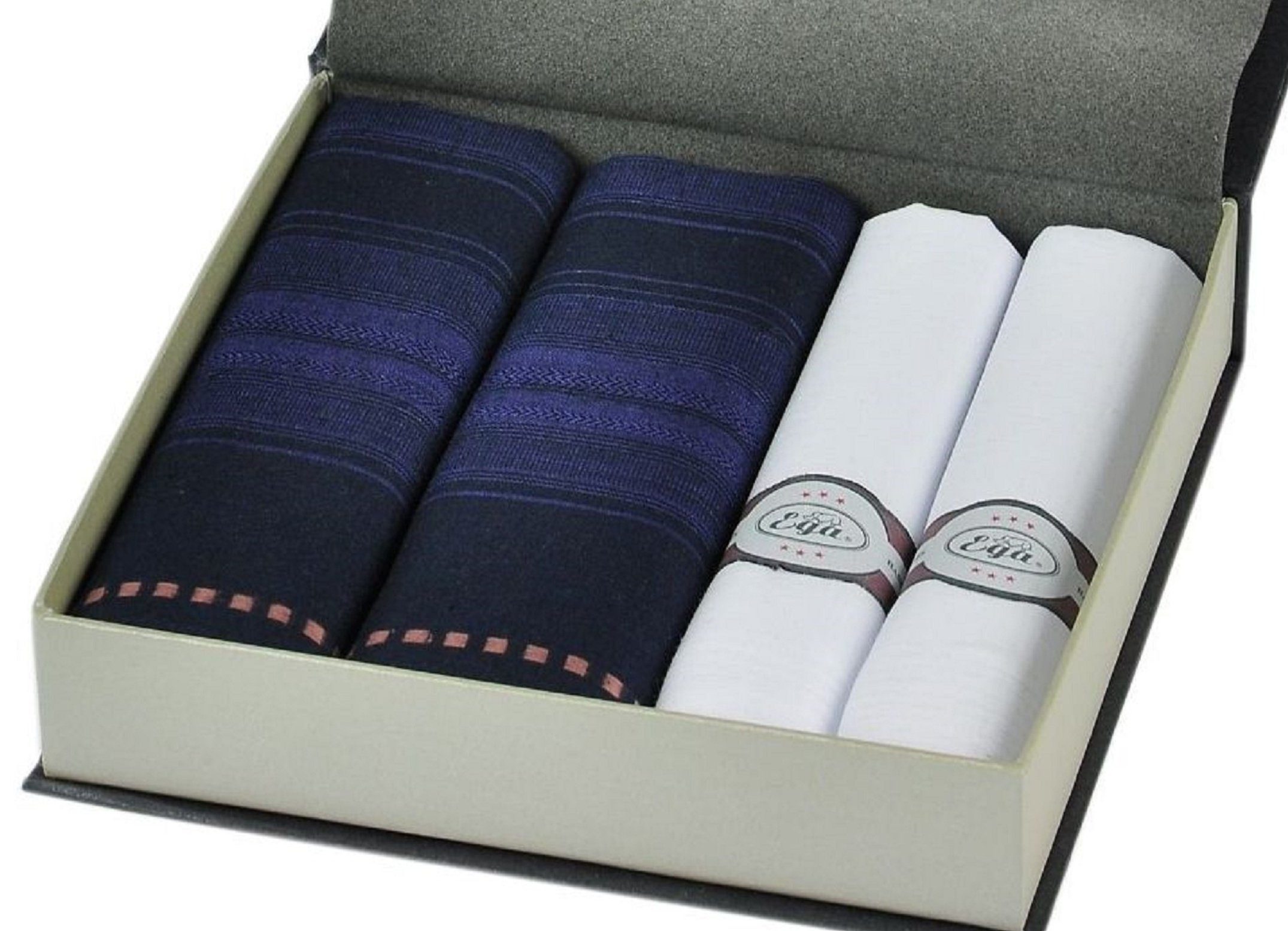 Babymajawelt Taschentuch Stofftaschentücher Set für Herren /240/ Edel +  Elegant im GeschenkBox Einstecktuch, Trostspender, Langliebig, Extrem  Reißfest, Made in EU