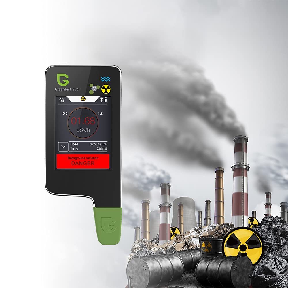 G Sensor Geigerzähler Greentest Eco 6 Schwarz Nitrat Prüfer Strahlungsdetektor, (1-St), Strahlenmessgerät Nitrattester Obst Gemüse Fleisch Fisch