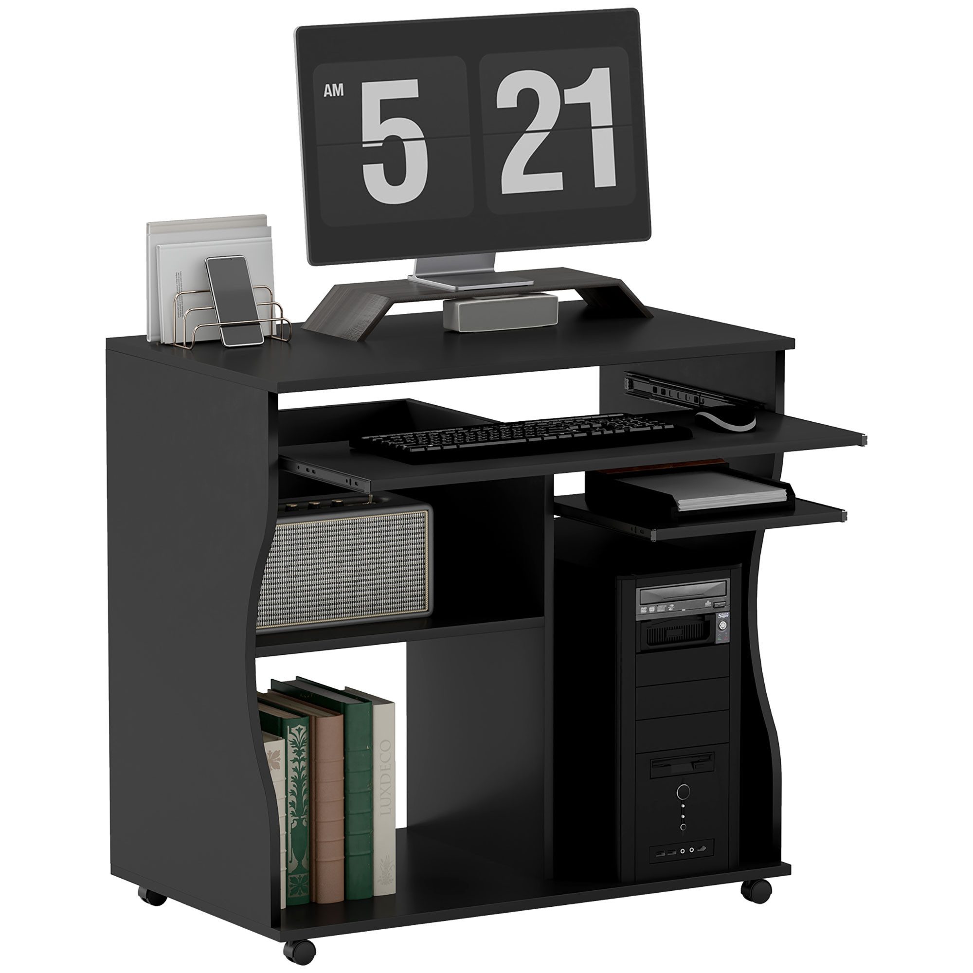 HOMCOM Computertisch Bürotisch (Schreibtisch, 1-St., PC günstig online kaufen
