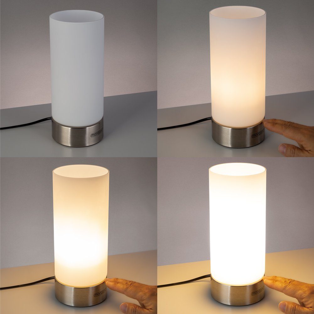 monzana Nachttischlampe, 2er Nachttischlampe Lumo, Set E14