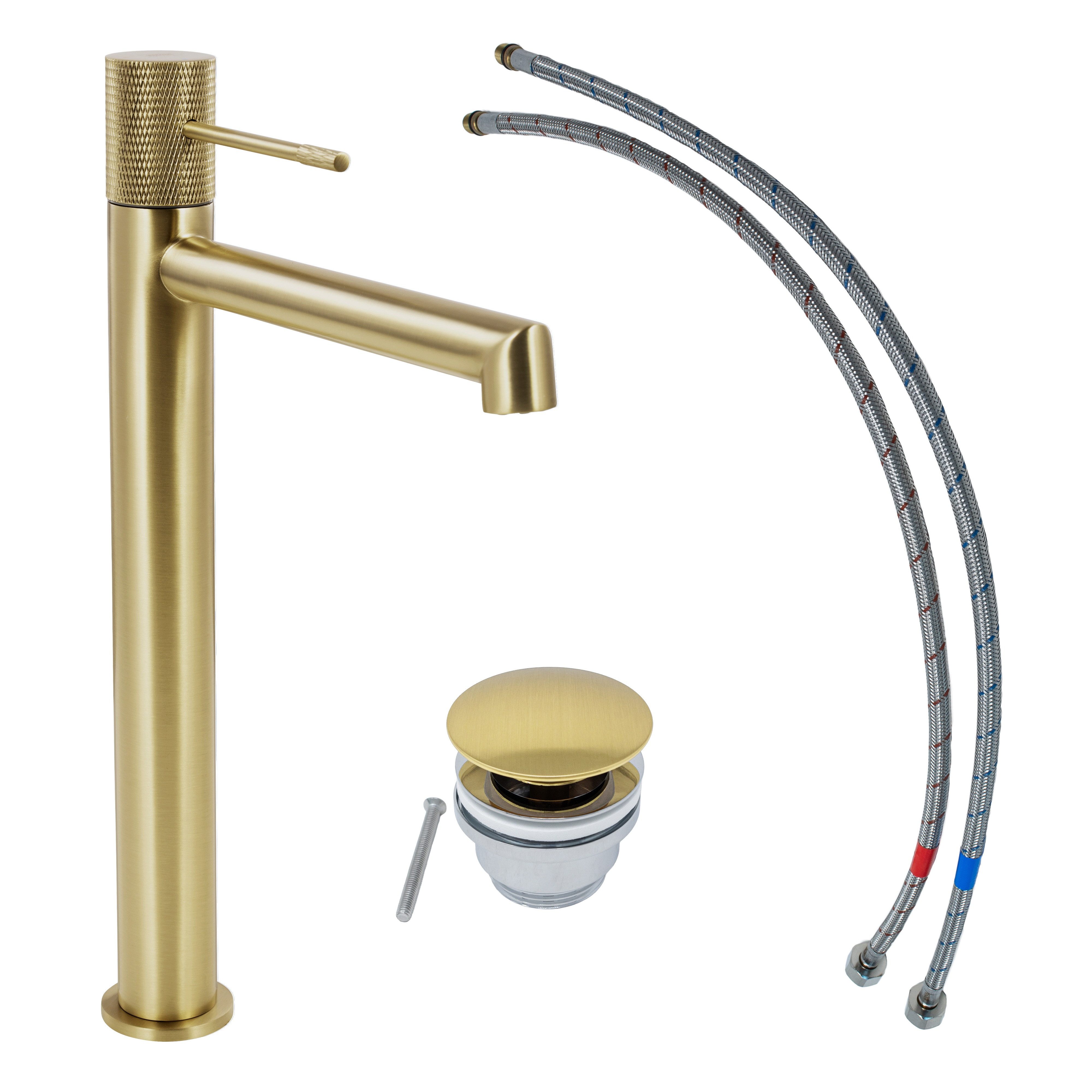 SCHÖNER WOHNEN-Kollektion Waschtischarmatur KADIA L Mattgold, geeignet für Aufsatzwaschbecken in Ihrem Bad