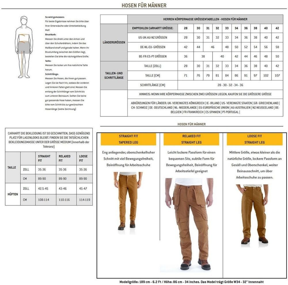 Carhartt Arbeitshose Double Front 107214