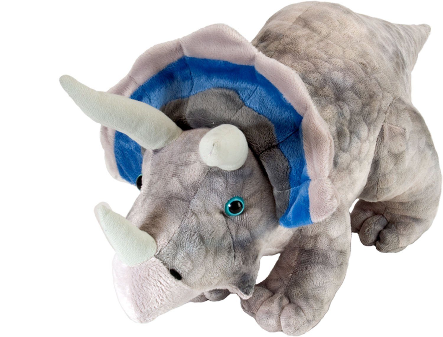 WILD REPUBLIC    Kuscheltier Wild Republic Triceratops 26 cm grau stehend Dinosaurier
