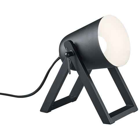 TRIO Leuchten Schreibtischlampe Marc, Ein-/Ausschalter, ohne Leuchtmittel, Warmweiß, Tischleuchte, Lichtkegel frei positionierbar, Leuchtmittel wechselbar