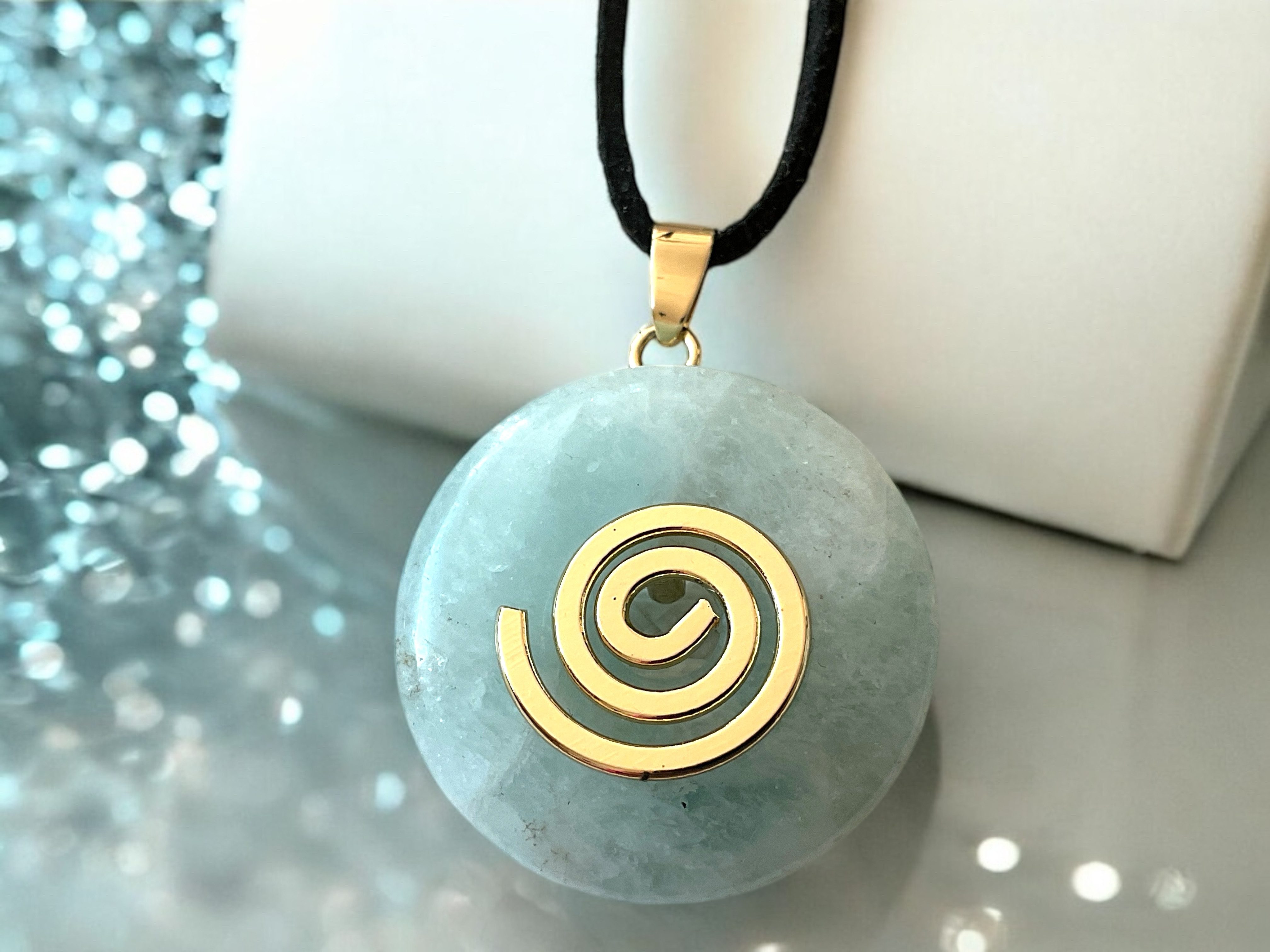 Steinfixx® Lange Kette echter Edelsteindonut 30 günstig online kaufen