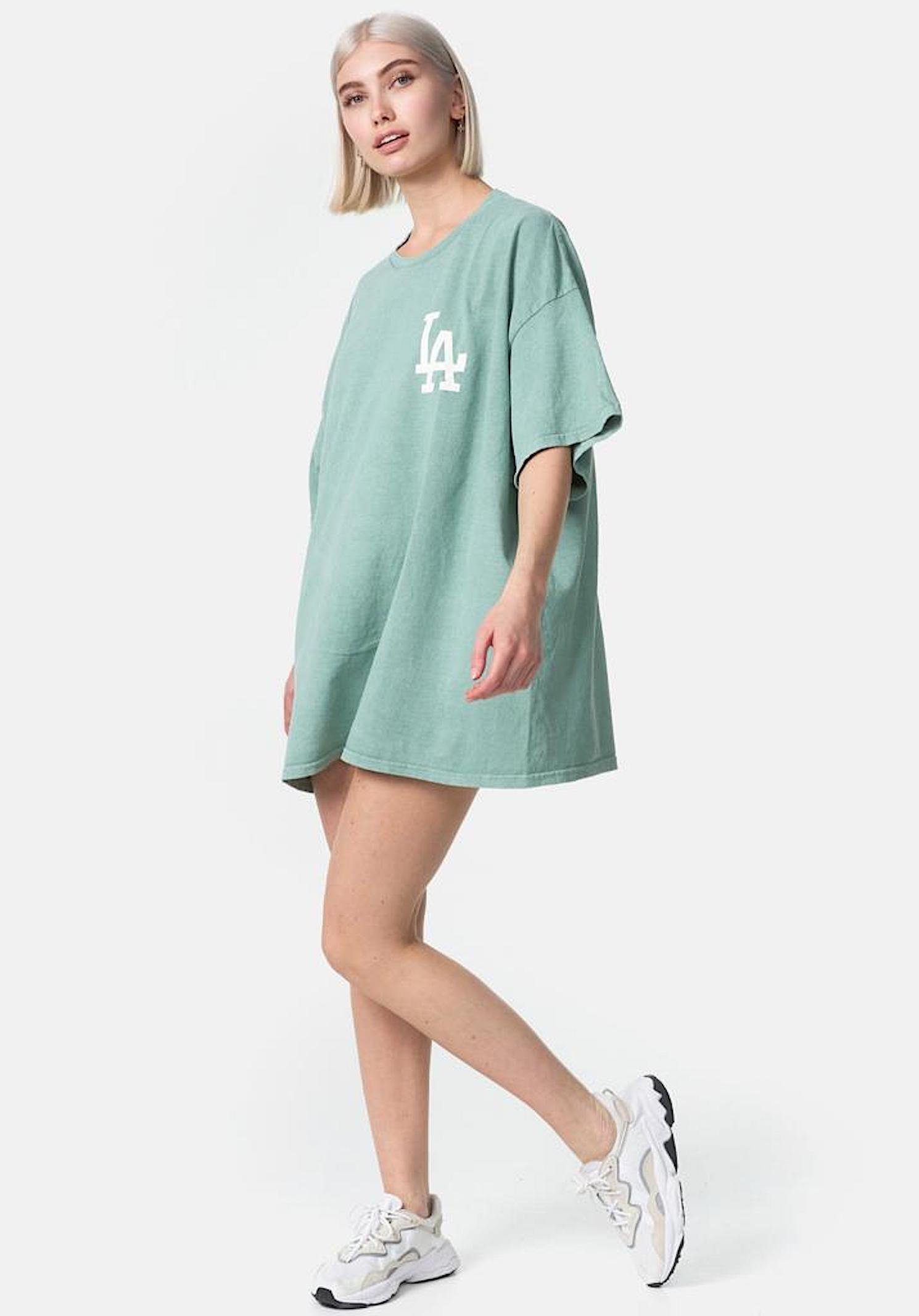 Worldclassca T-Shirt Worldclassca Oversized Print Mint T-SHIRT LA Neu Sommer Washed Oberteil Tee